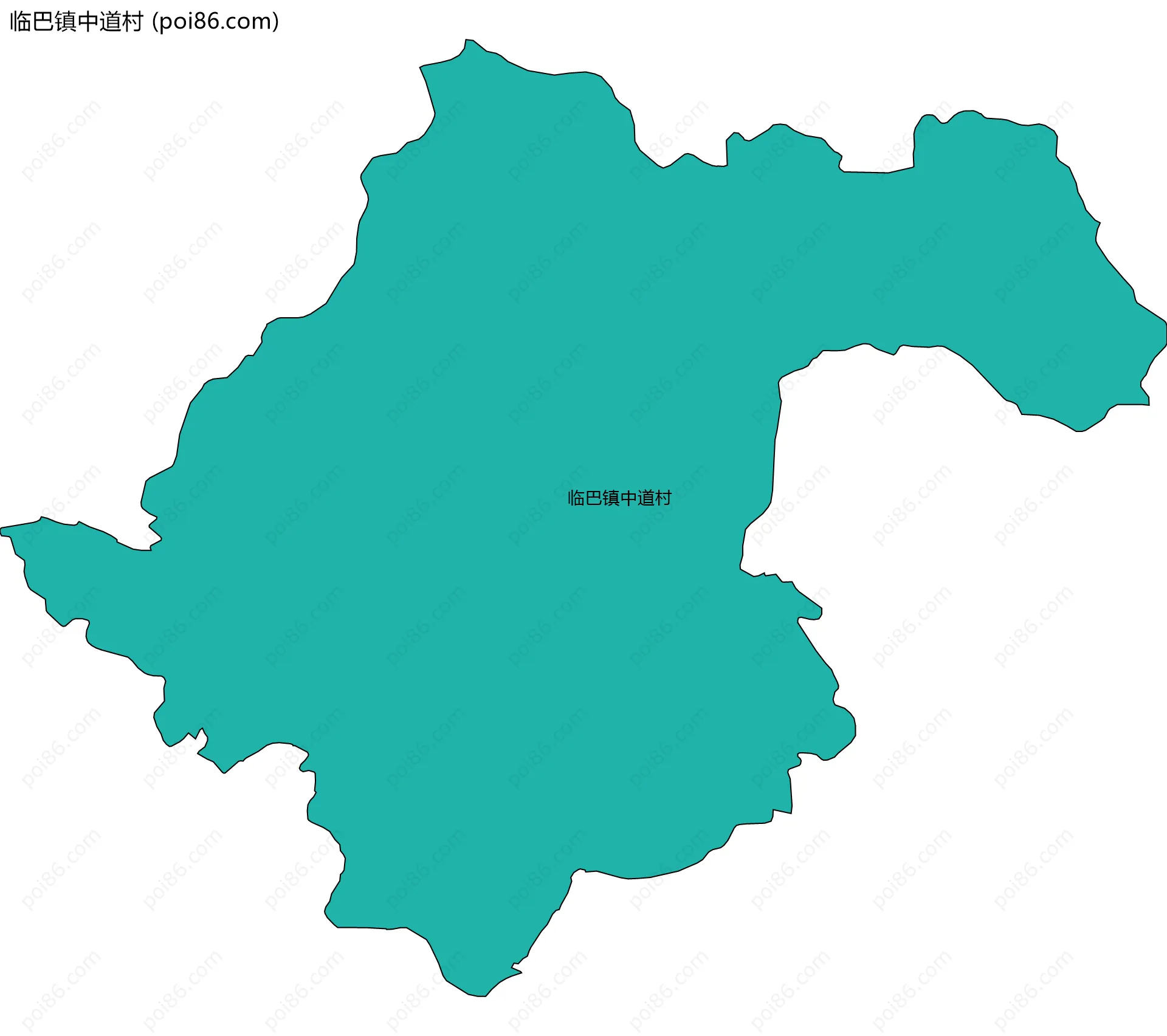 临巴镇中道村边界地图