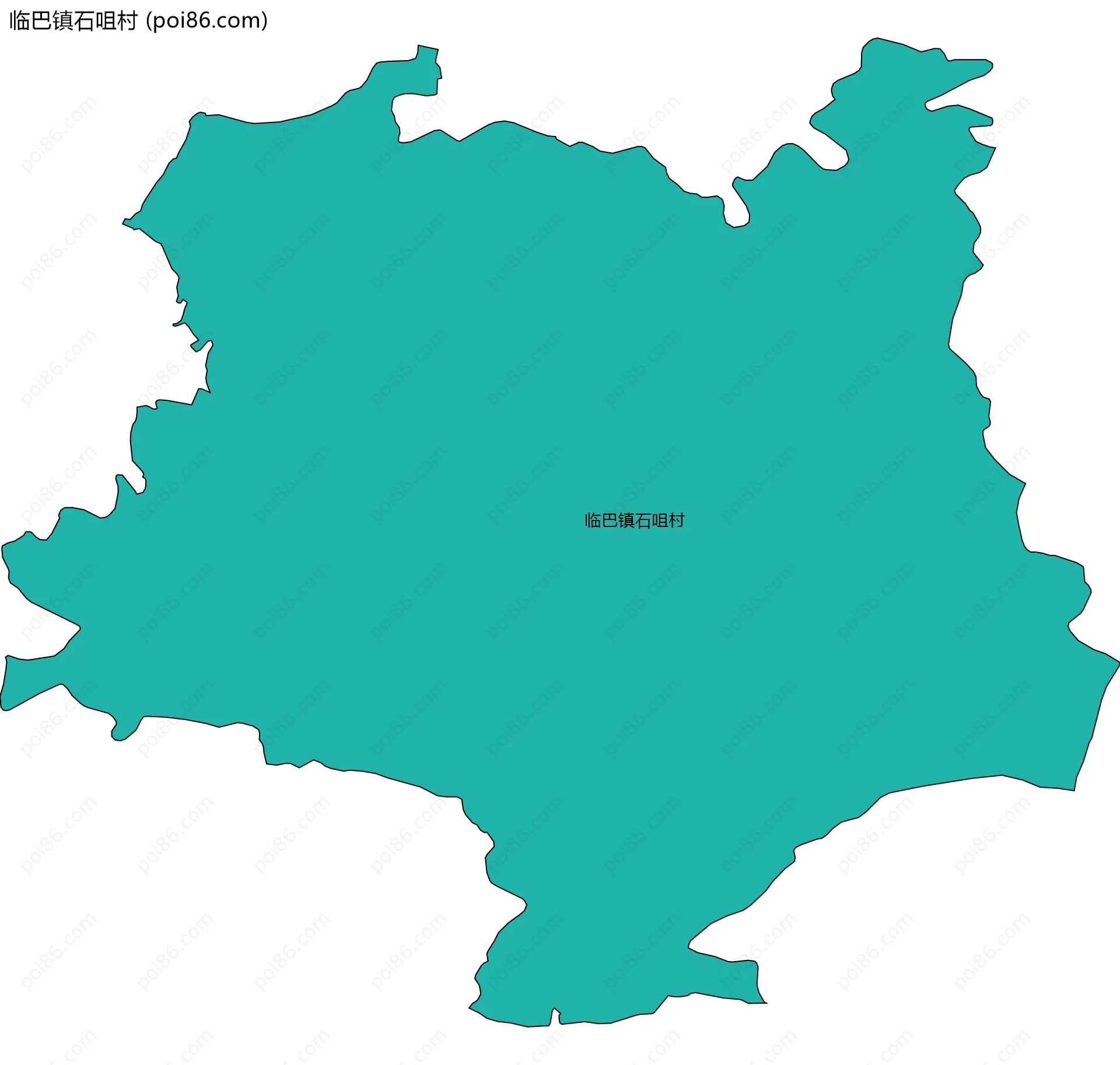 临巴镇石咀村边界地图