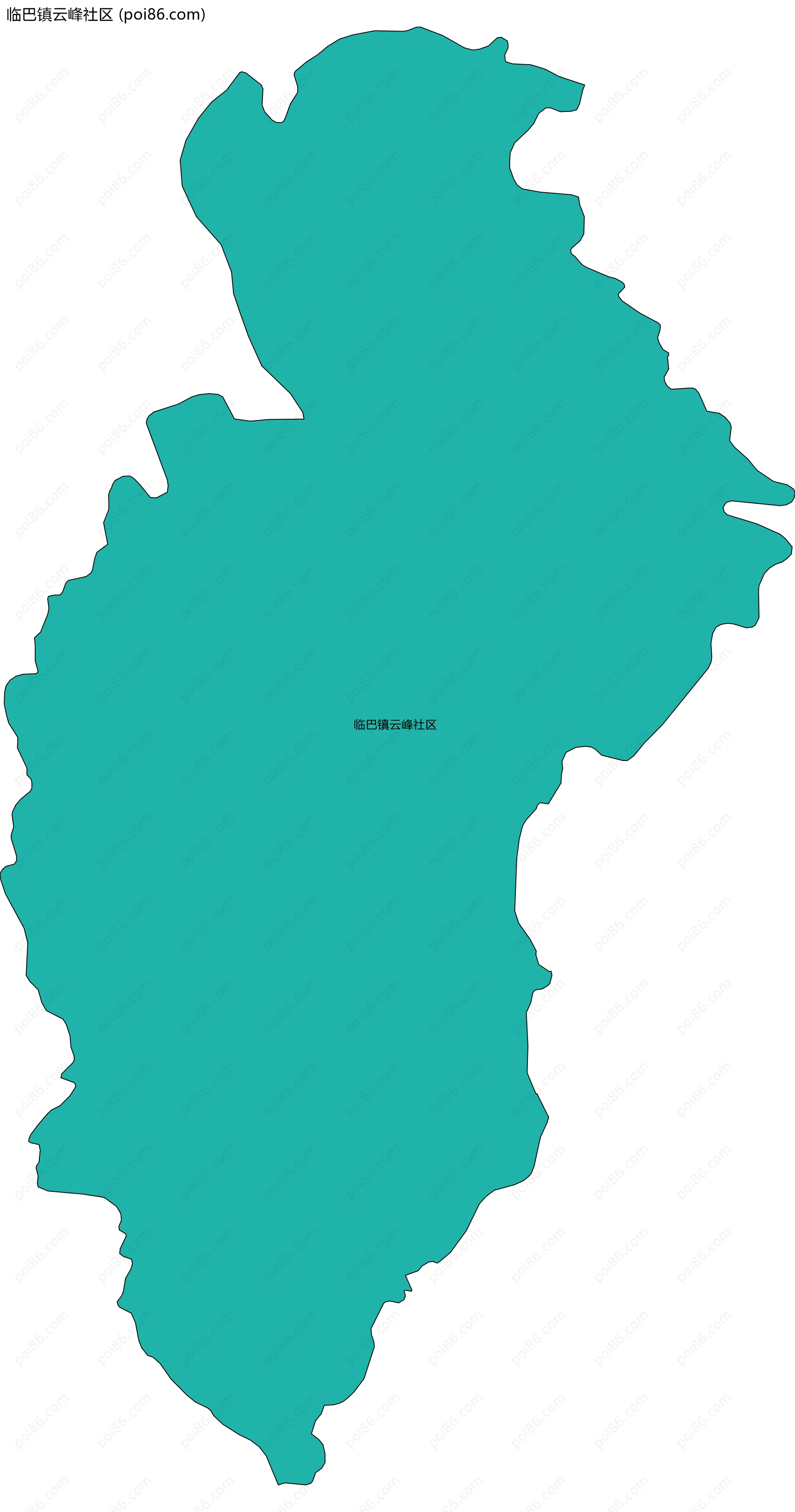 临巴镇云峰社区边界地图