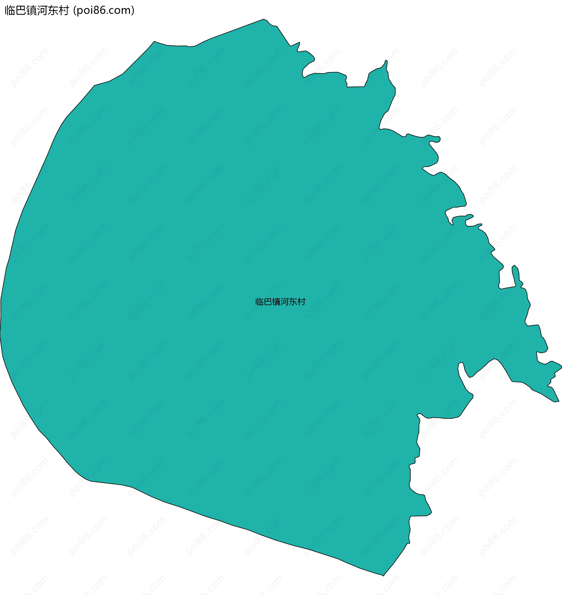 临巴镇河东村边界地图