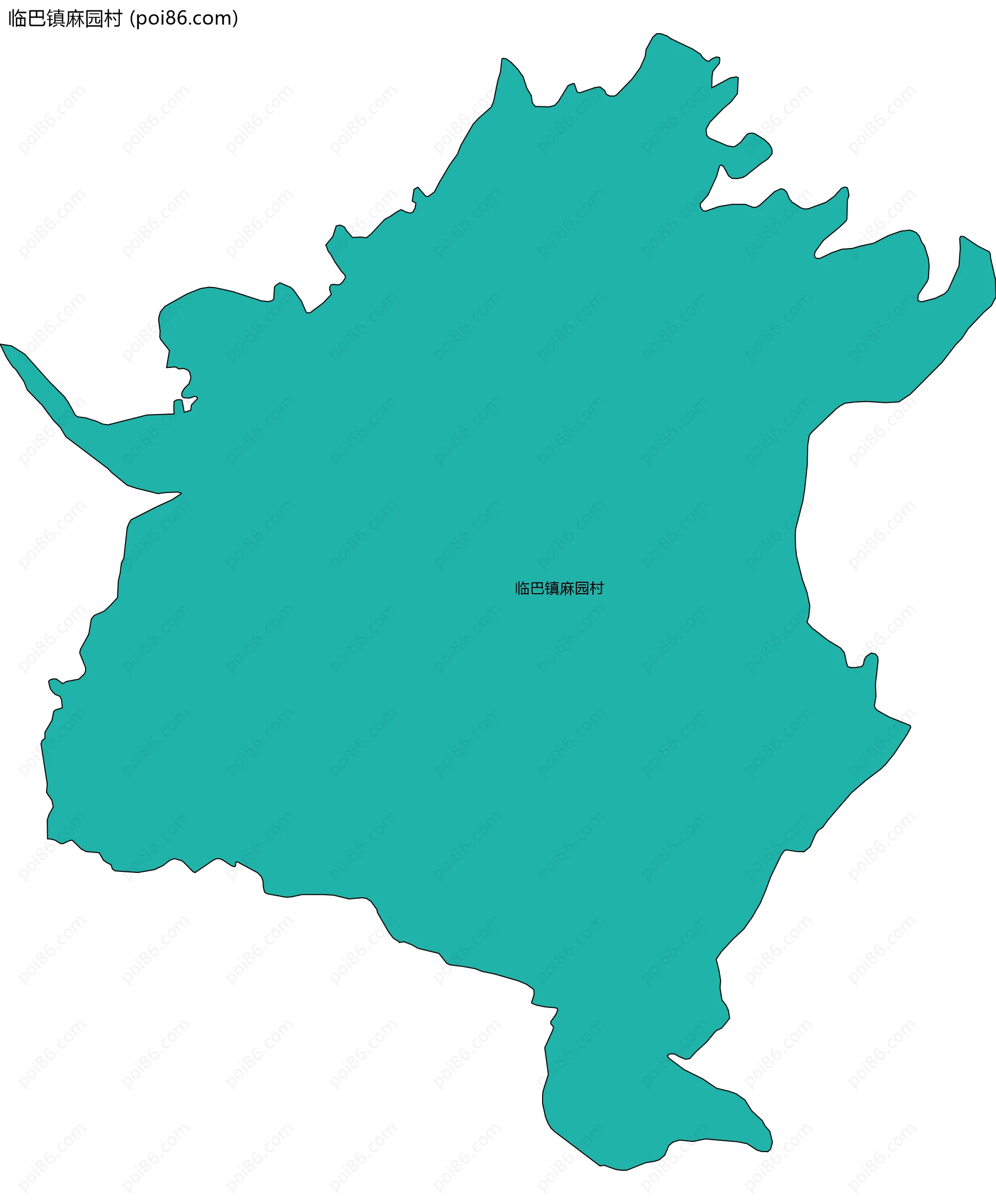 临巴镇麻园村边界地图