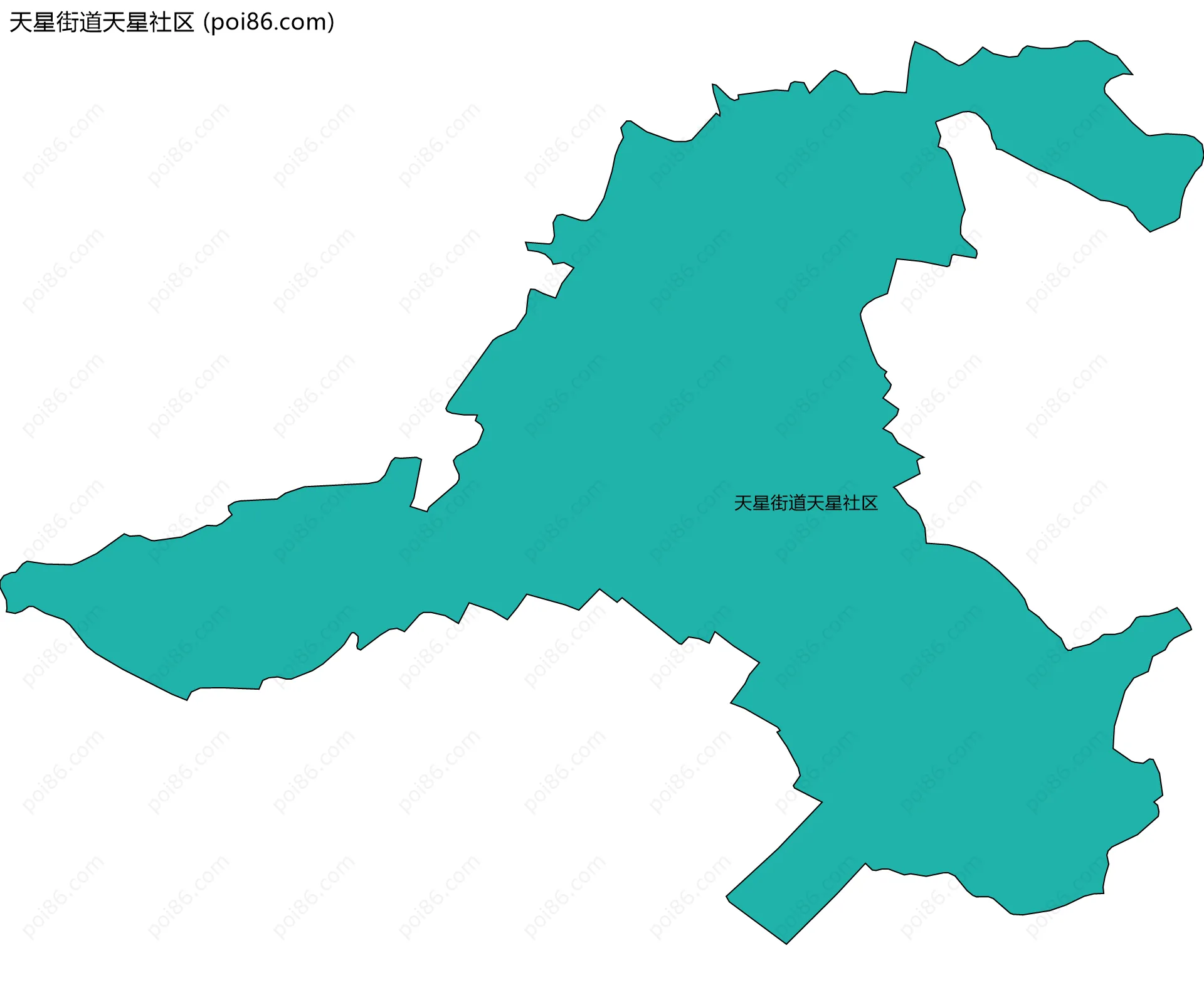 天星街道天星社区边界地图