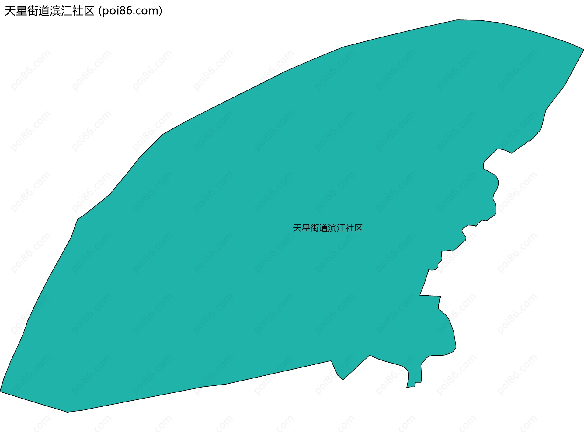 天星街道滨江社区边界地图