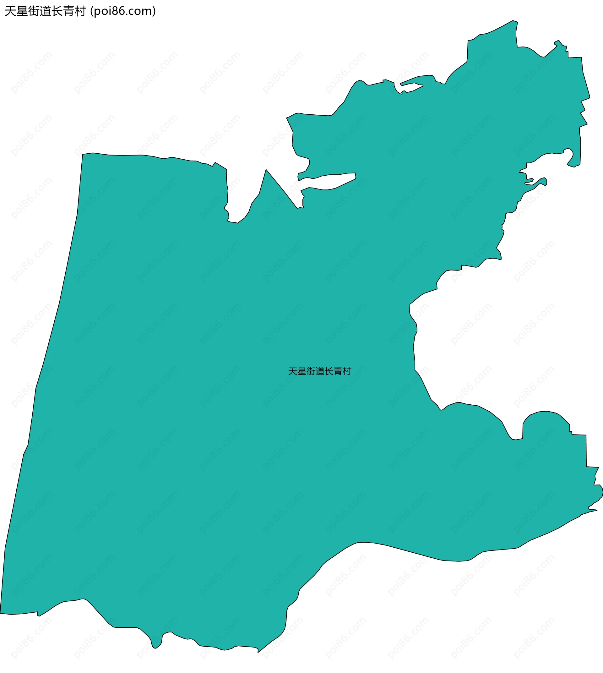 天星街道长青村边界地图