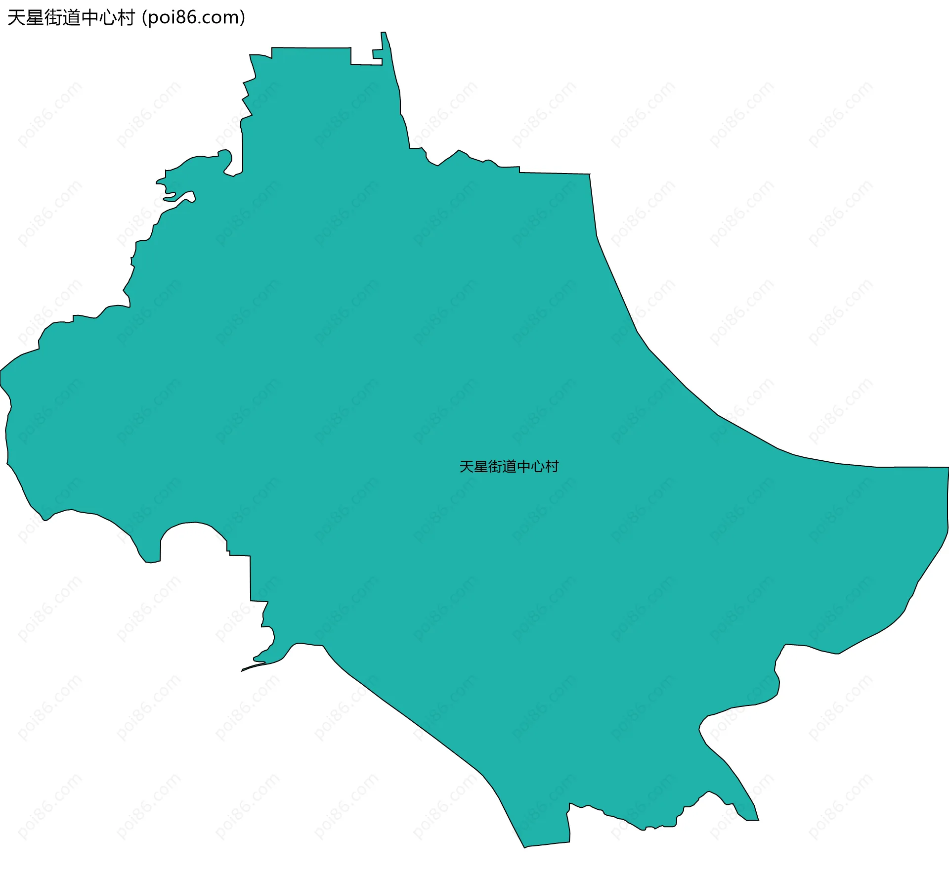 天星街道中心村边界地图