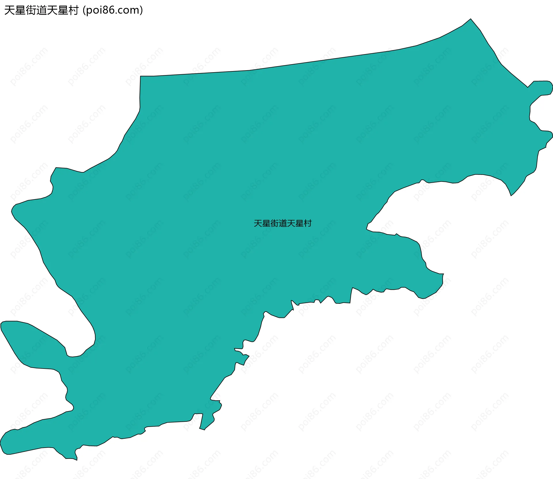 天星街道天星村边界地图