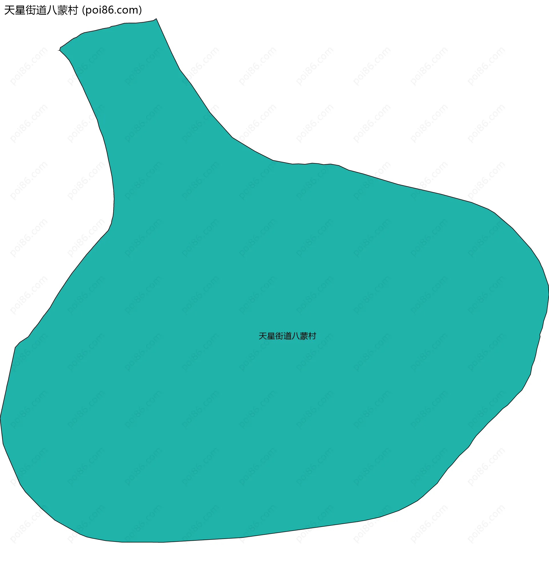 天星街道八蒙村边界地图