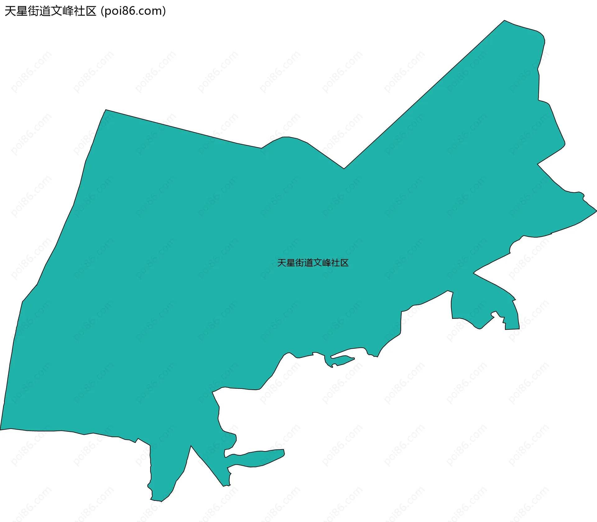 天星街道文峰社区边界地图