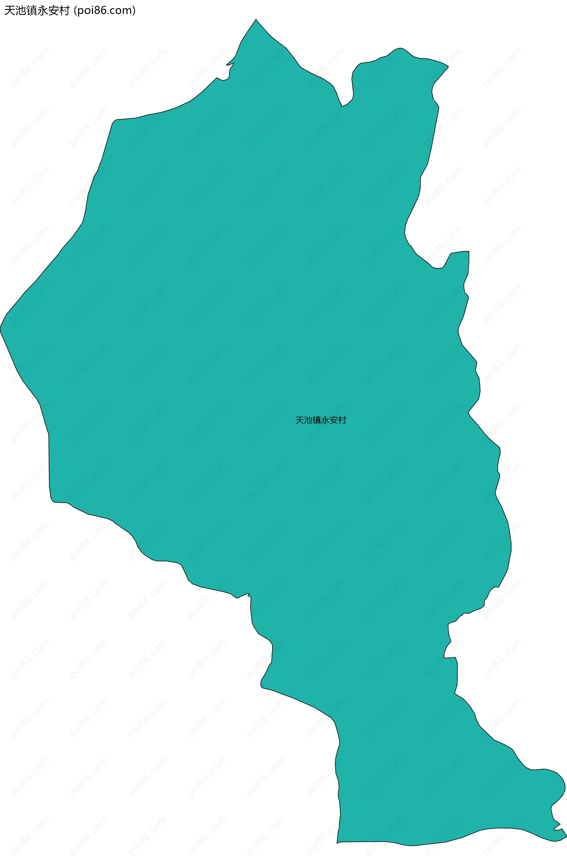天池镇永安村边界地图
