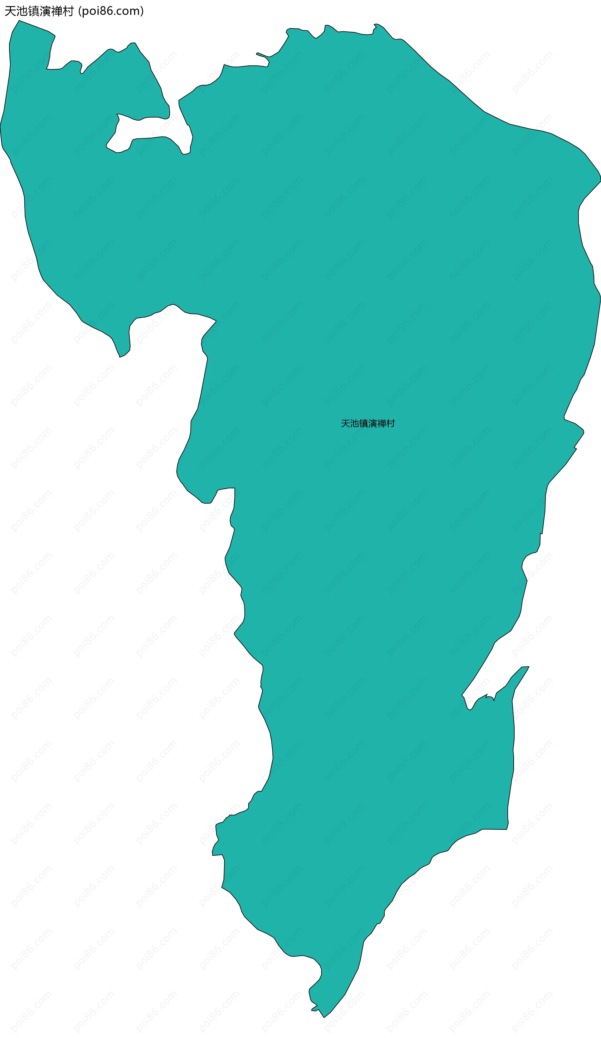 天池镇演禅村边界地图