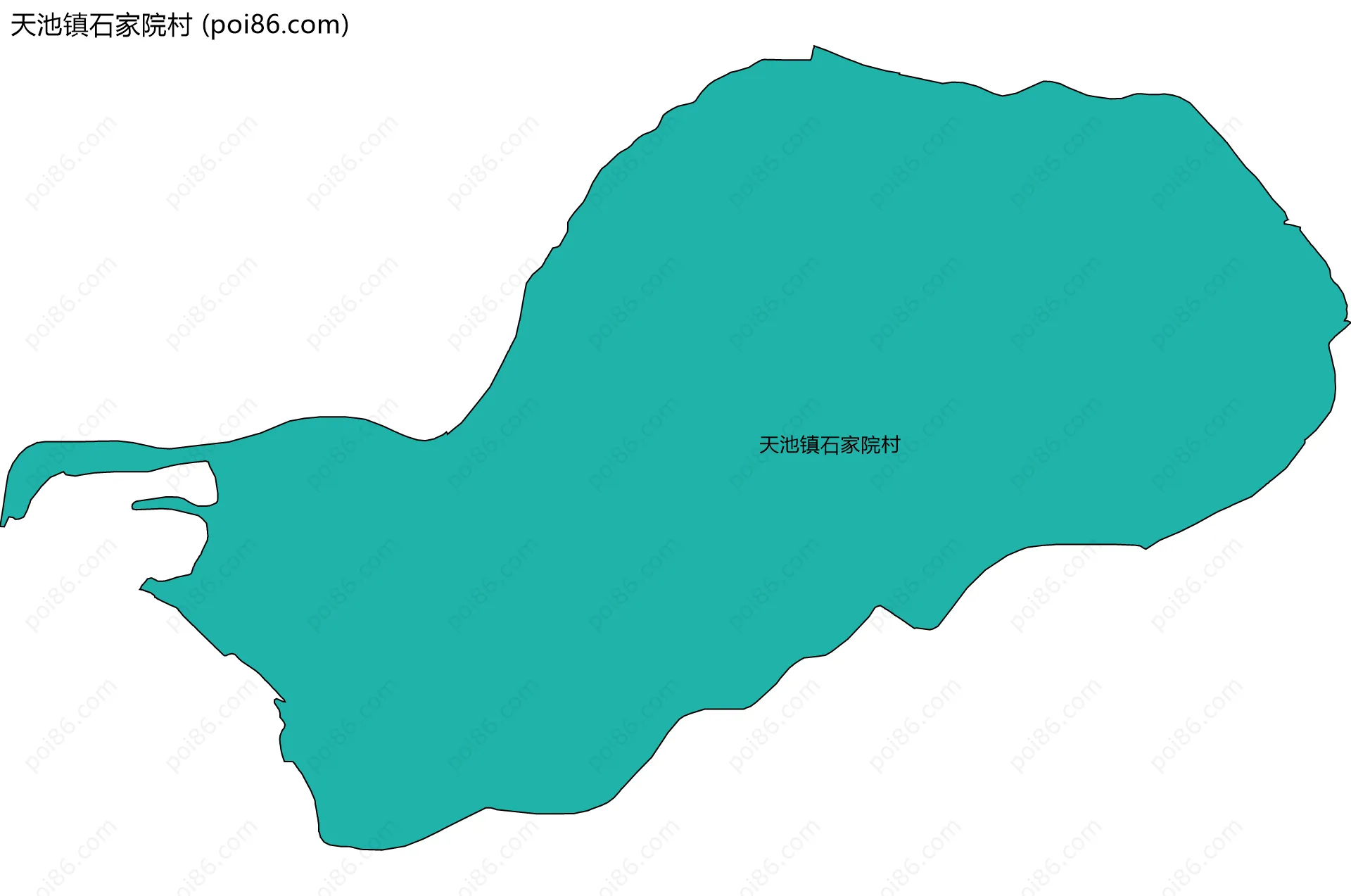 天池镇石家院村边界地图