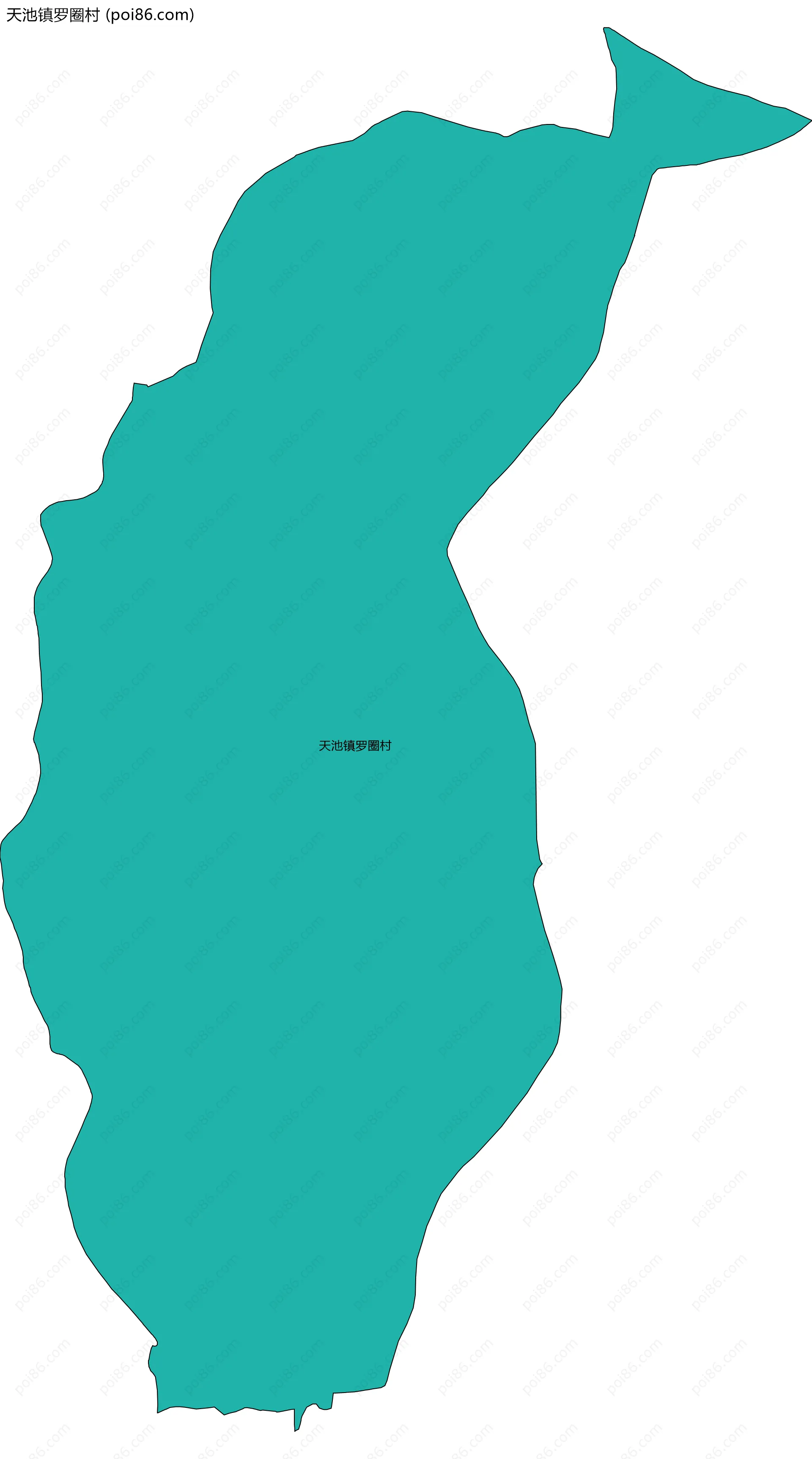 天池镇罗圈村边界地图