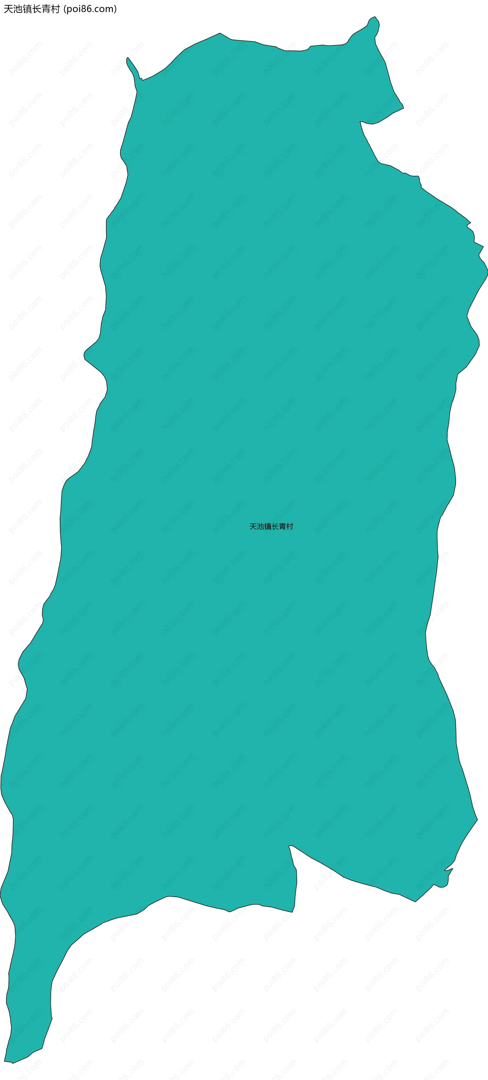 天池镇长青村边界地图