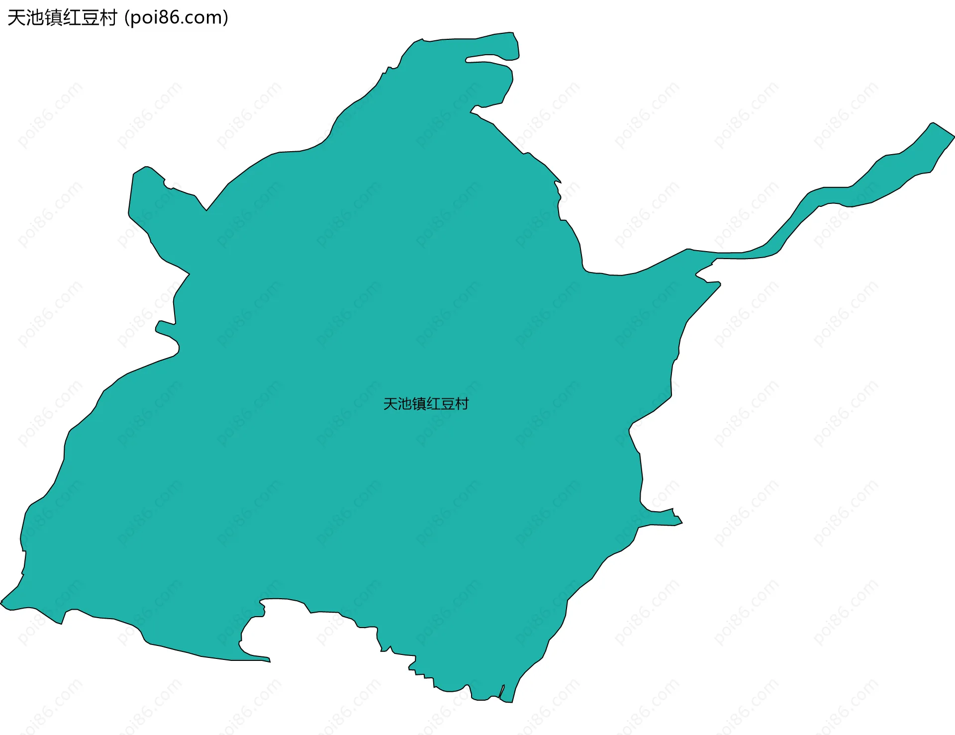 天池镇红豆村边界地图