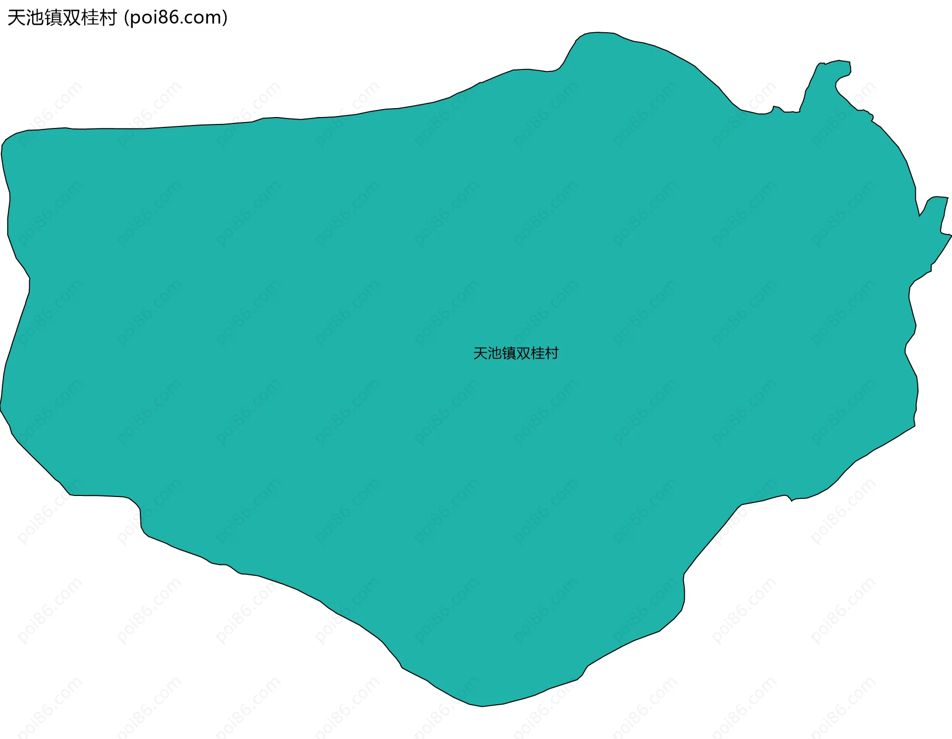 天池镇双桂村边界地图