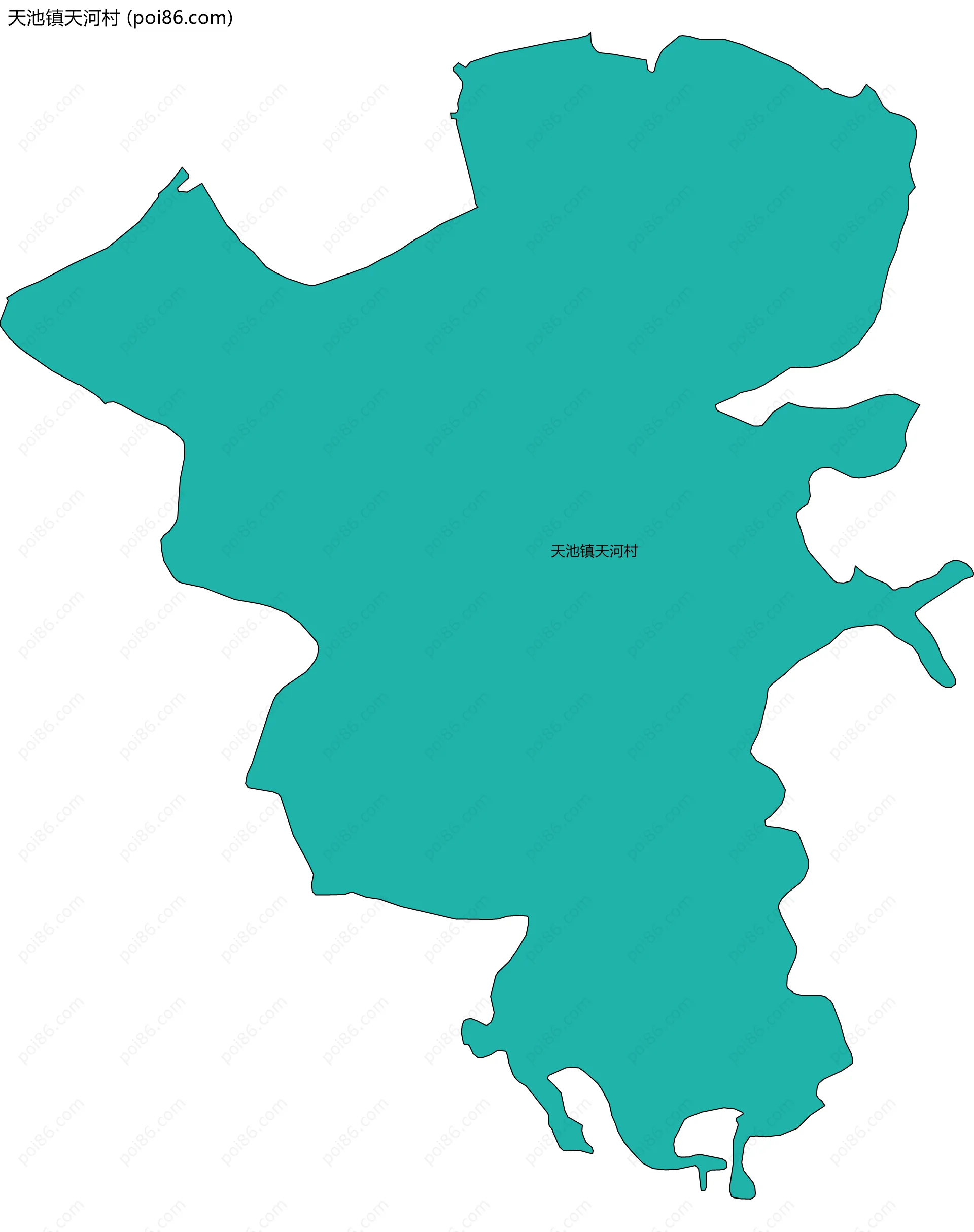 天池镇天河村边界地图