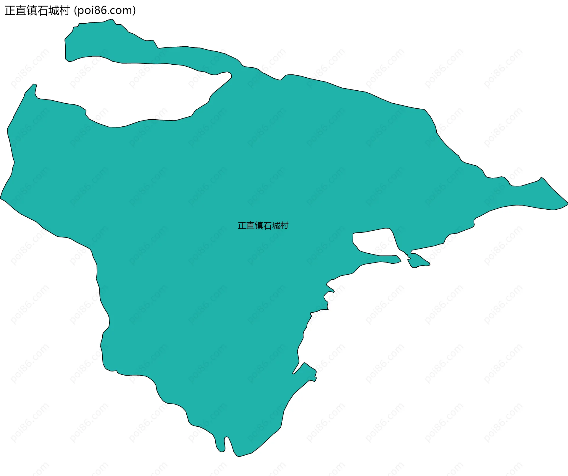 正直镇石城村边界地图