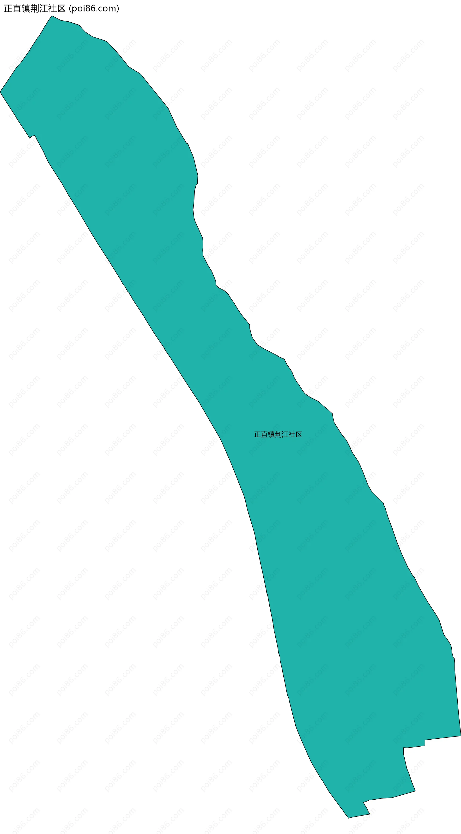 正直镇荆江社区边界地图