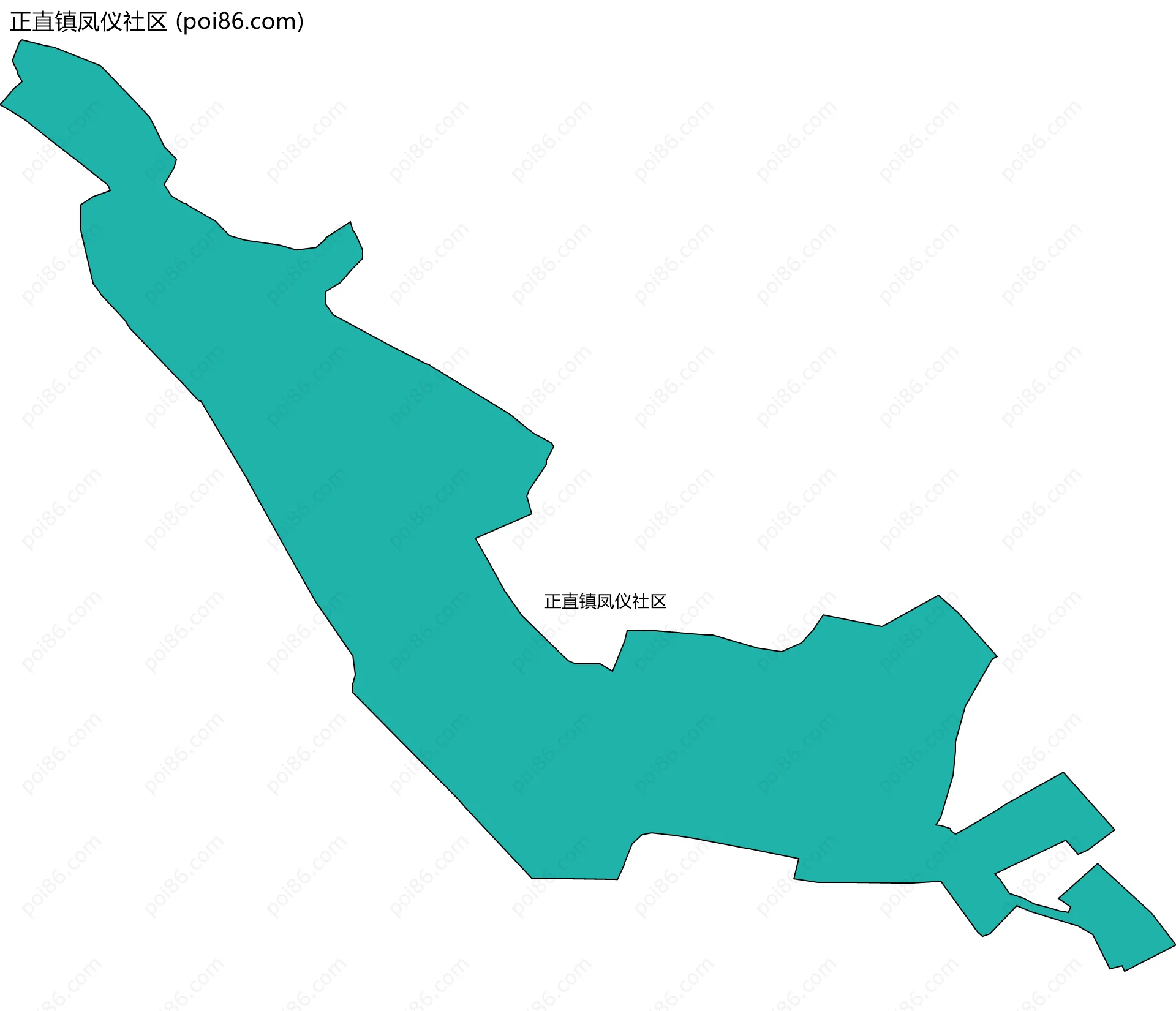 正直镇凤仪社区边界地图