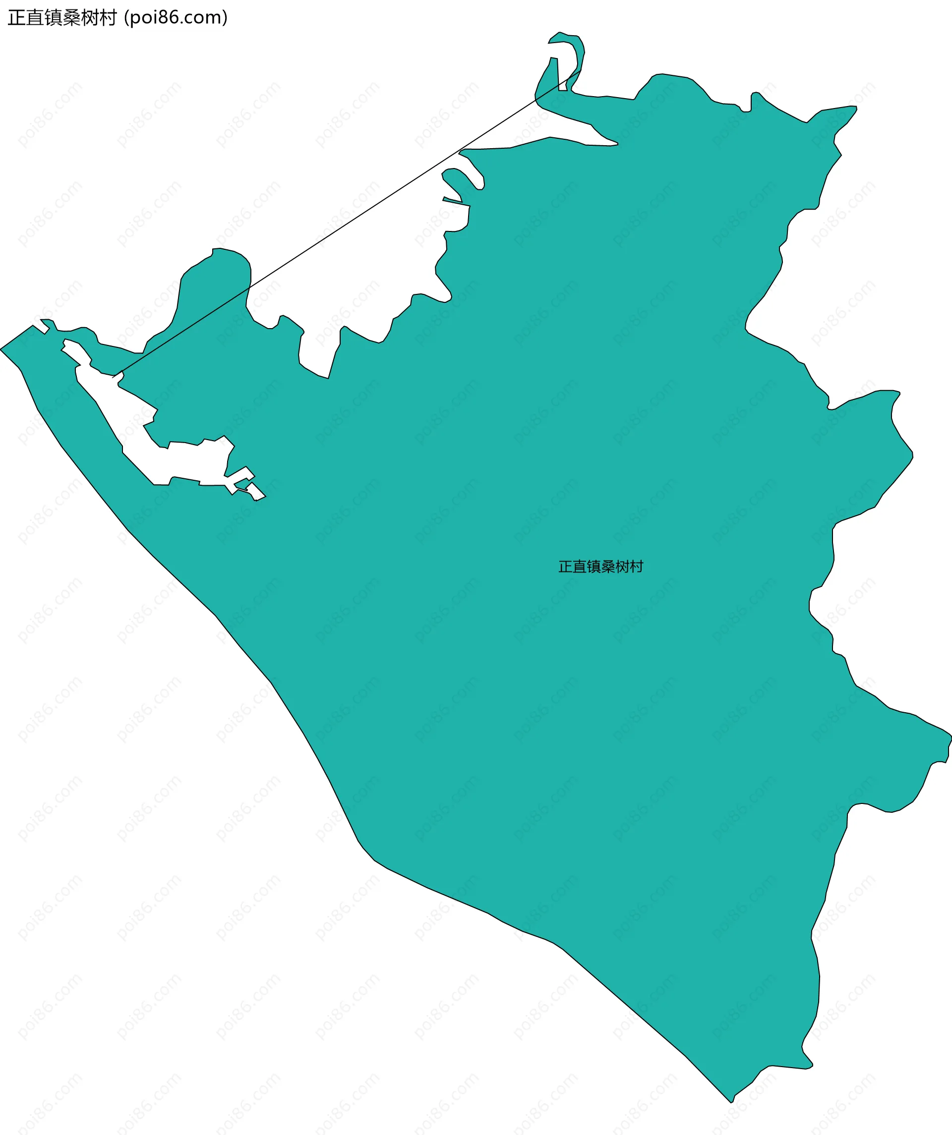 正直镇桑树村边界地图
