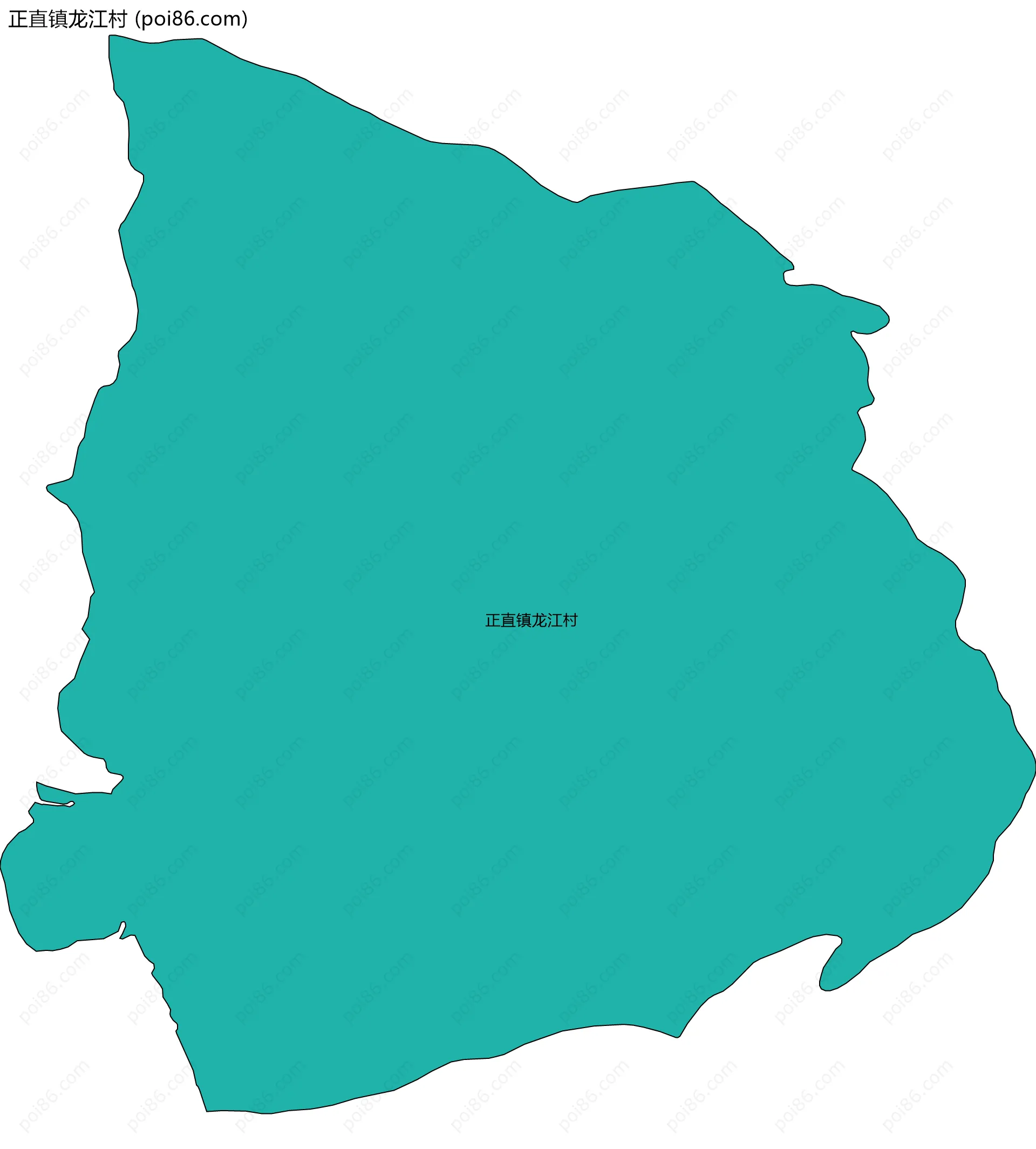 正直镇龙江村边界地图