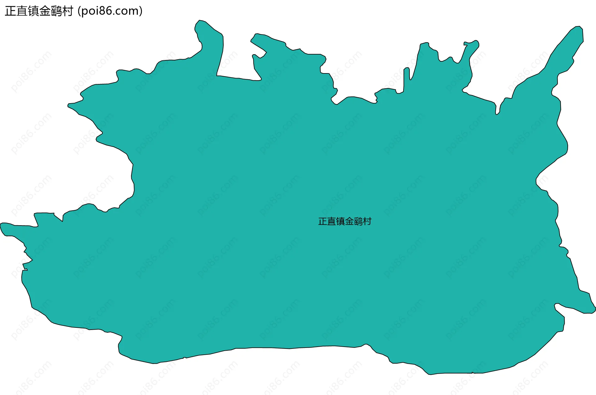 正直镇金鹞村边界地图