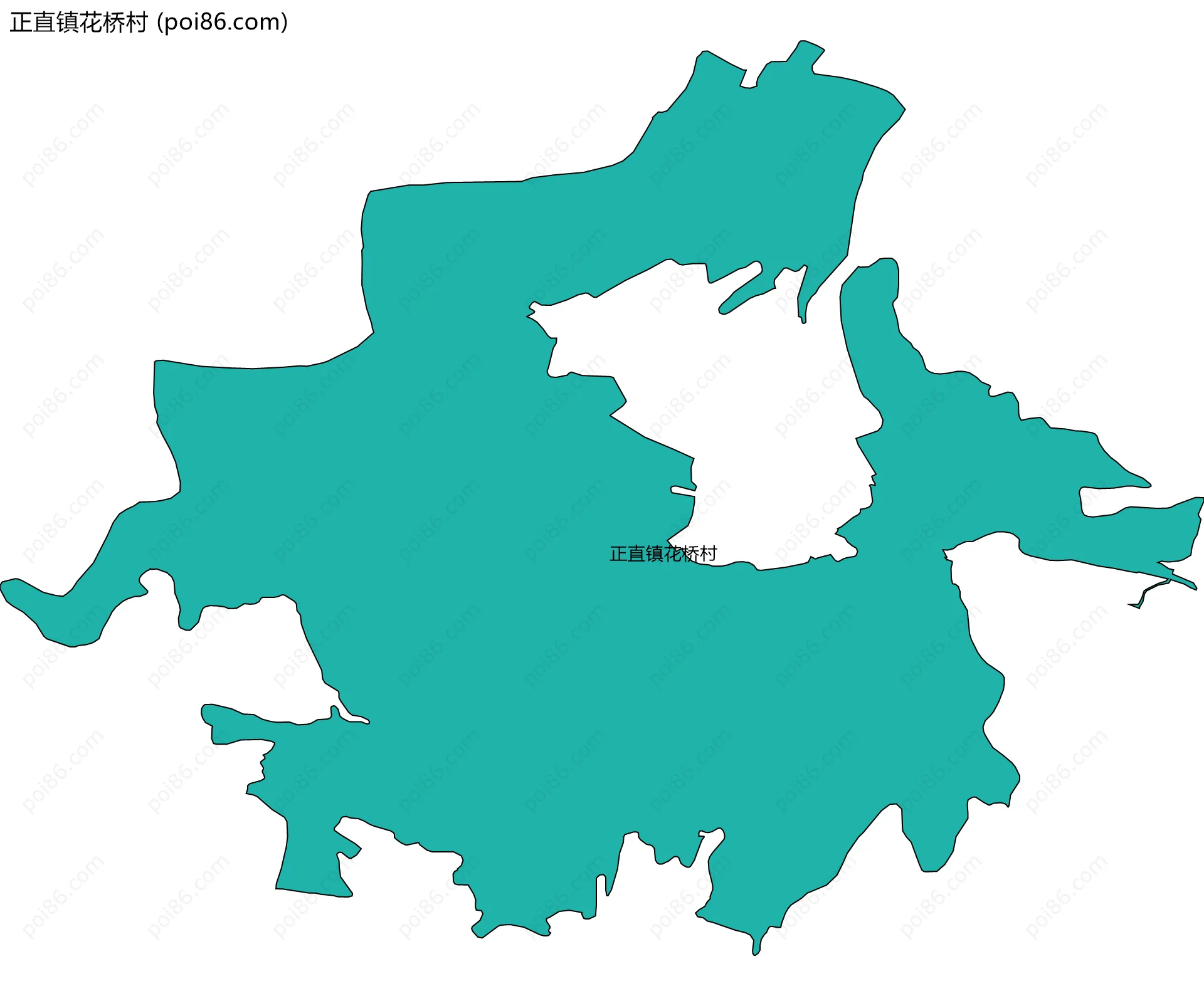 正直镇花桥村边界地图
