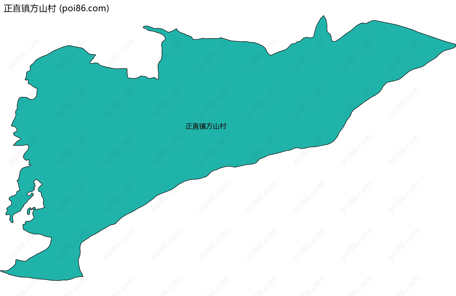 正直镇方山村边界地图