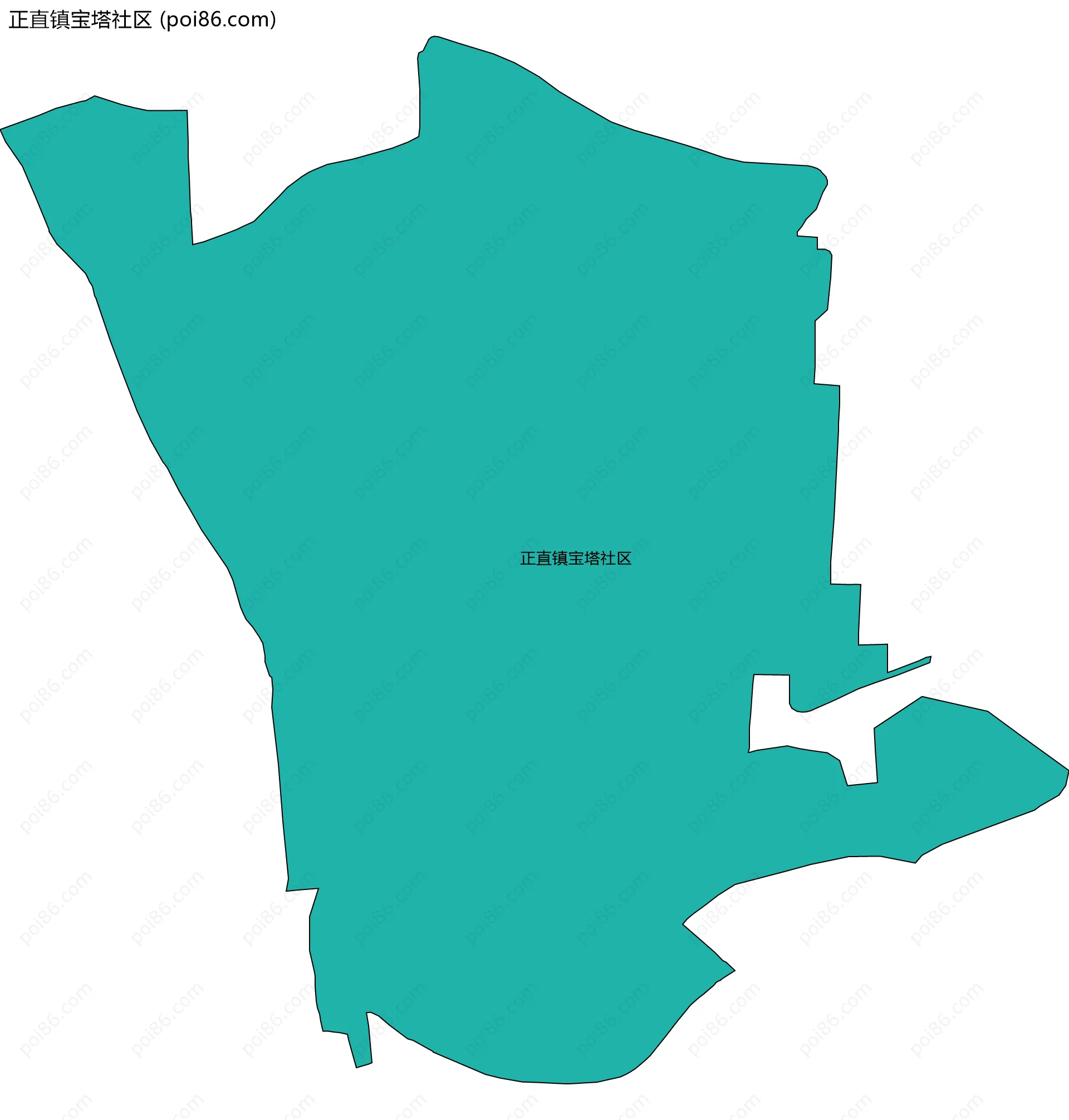 正直镇宝塔社区边界地图