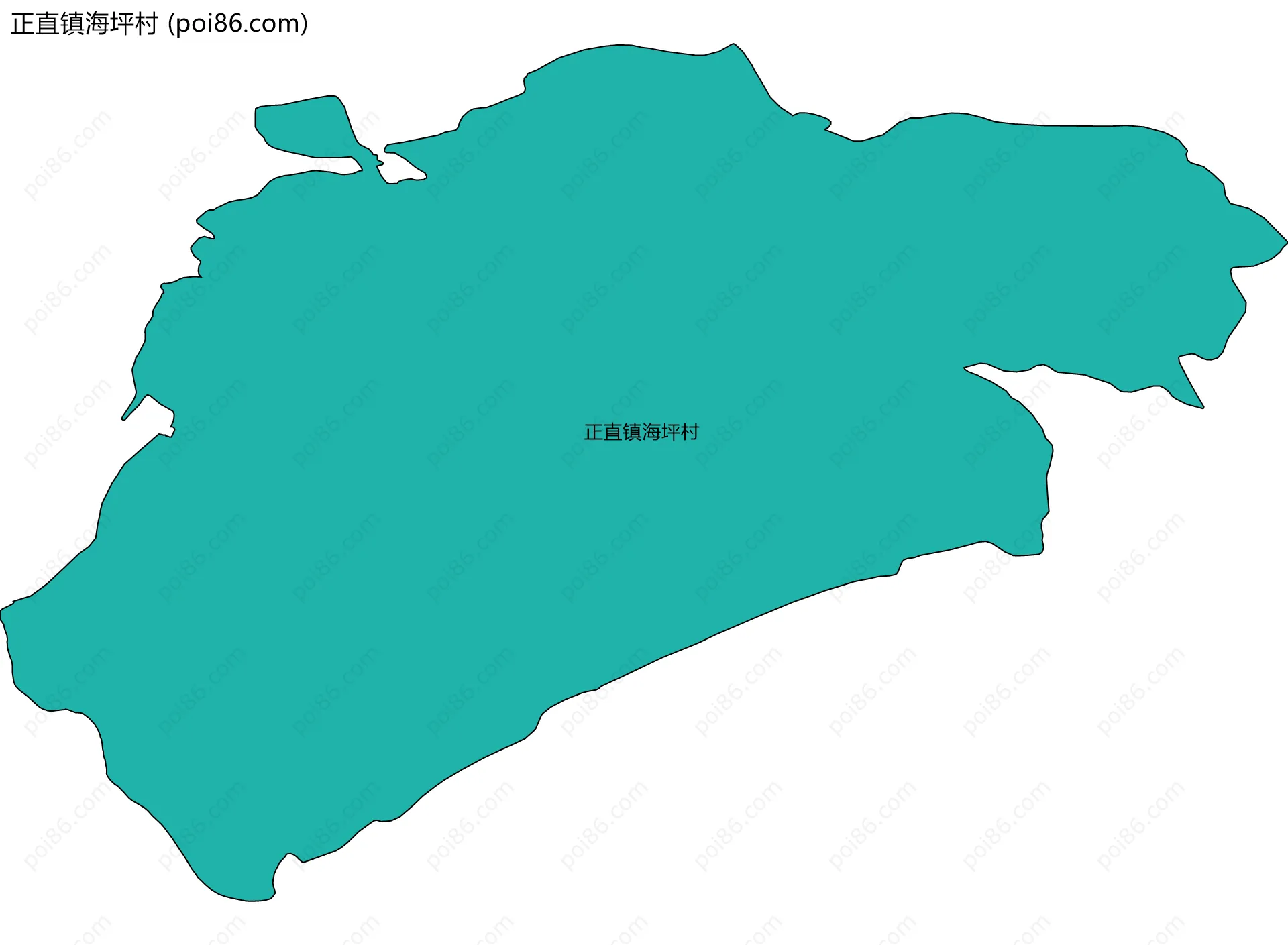 正直镇海坪村边界地图
