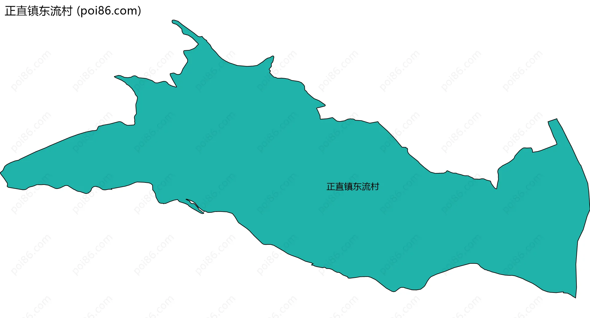 正直镇东流村边界地图