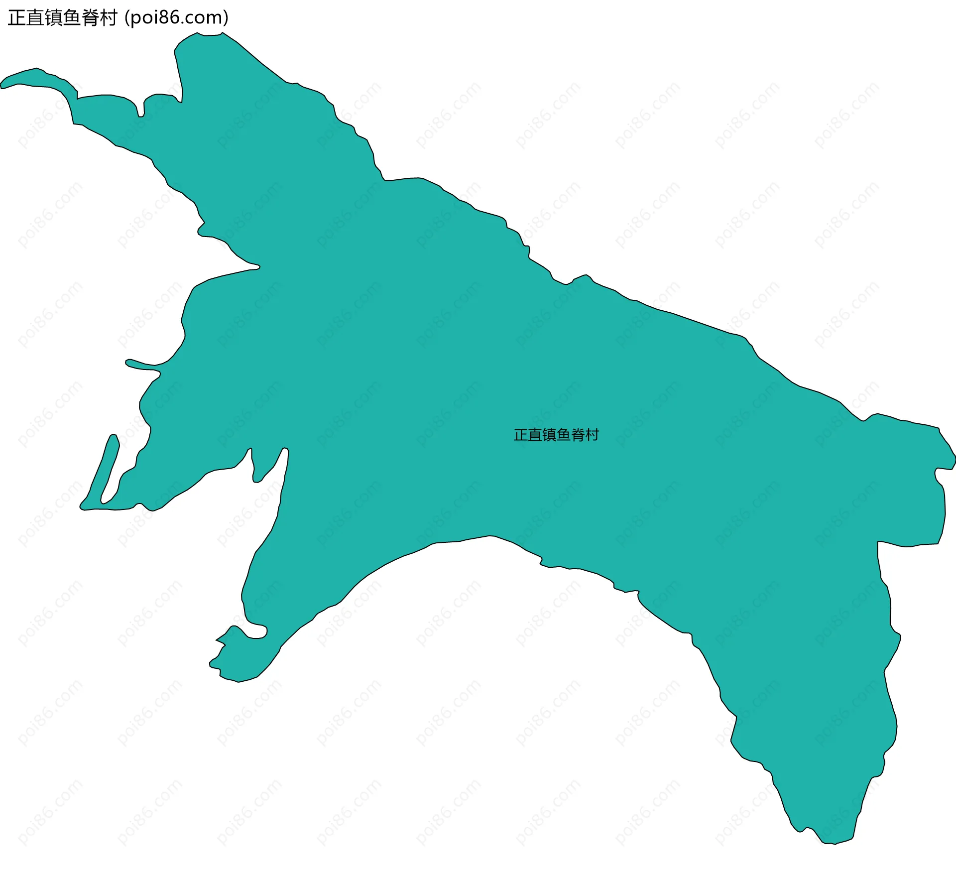正直镇鱼脊村边界地图
