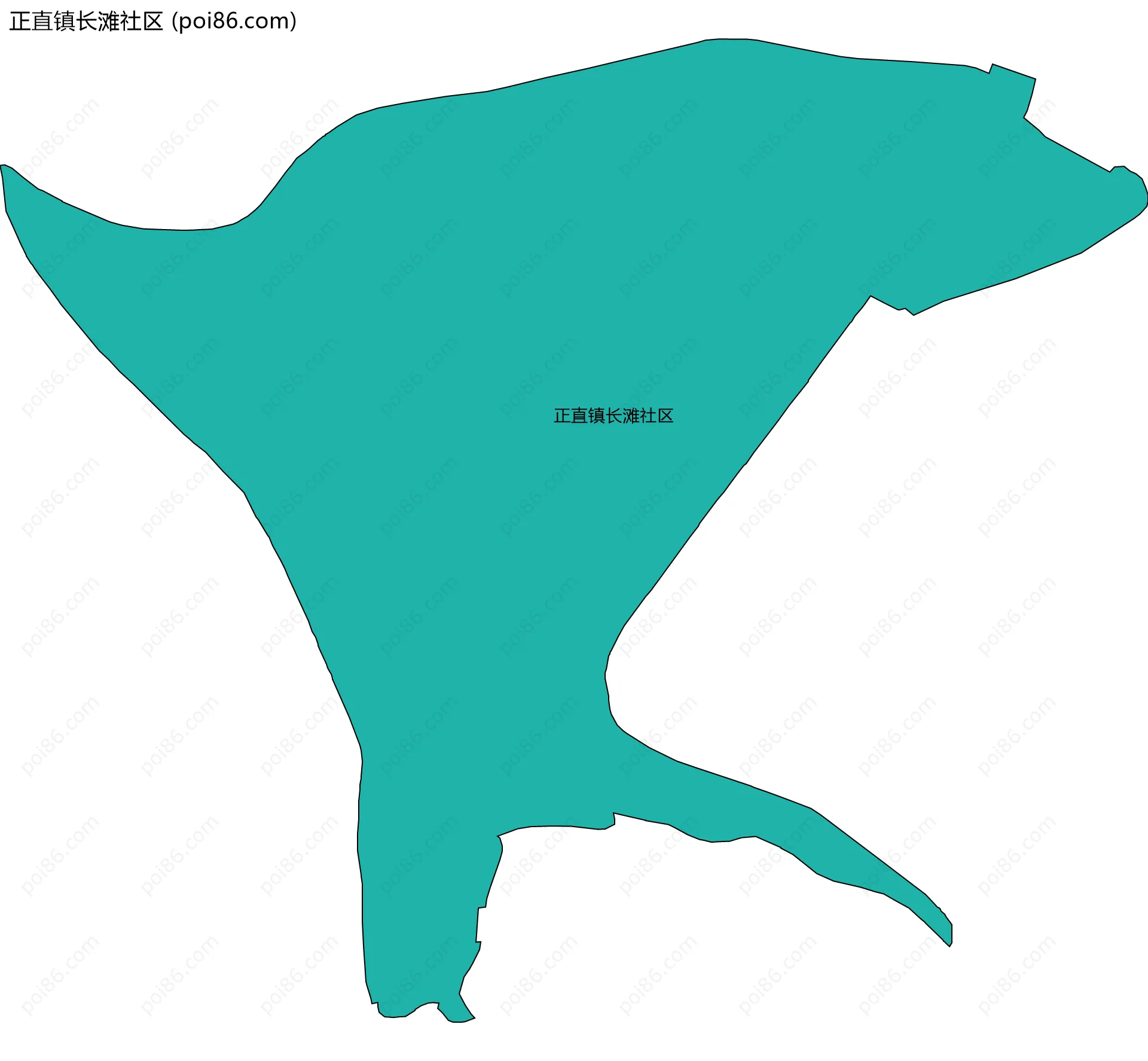 正直镇长滩社区边界地图