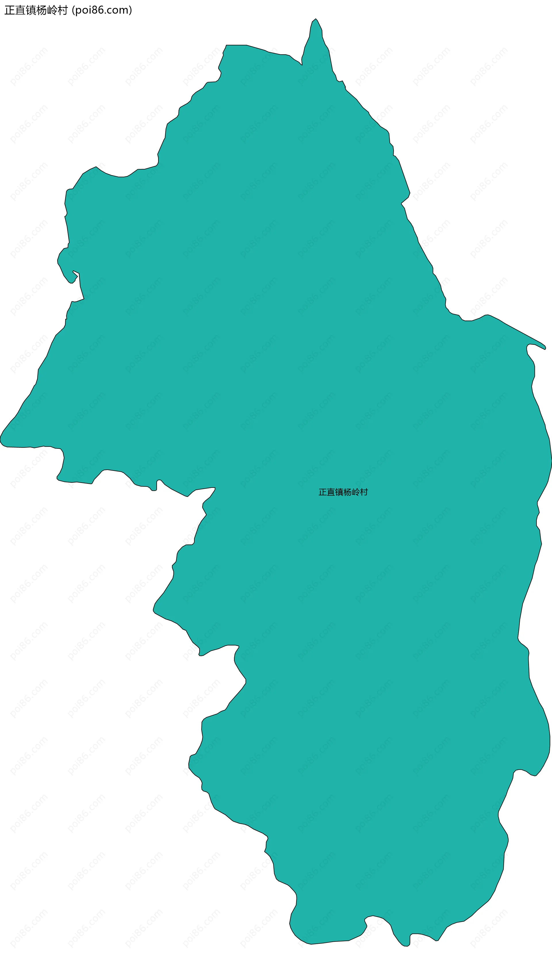 正直镇杨岭村边界地图