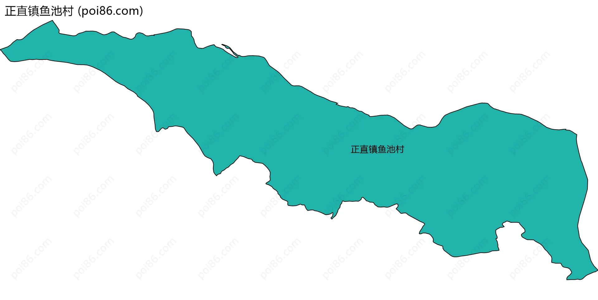 正直镇鱼池村边界地图