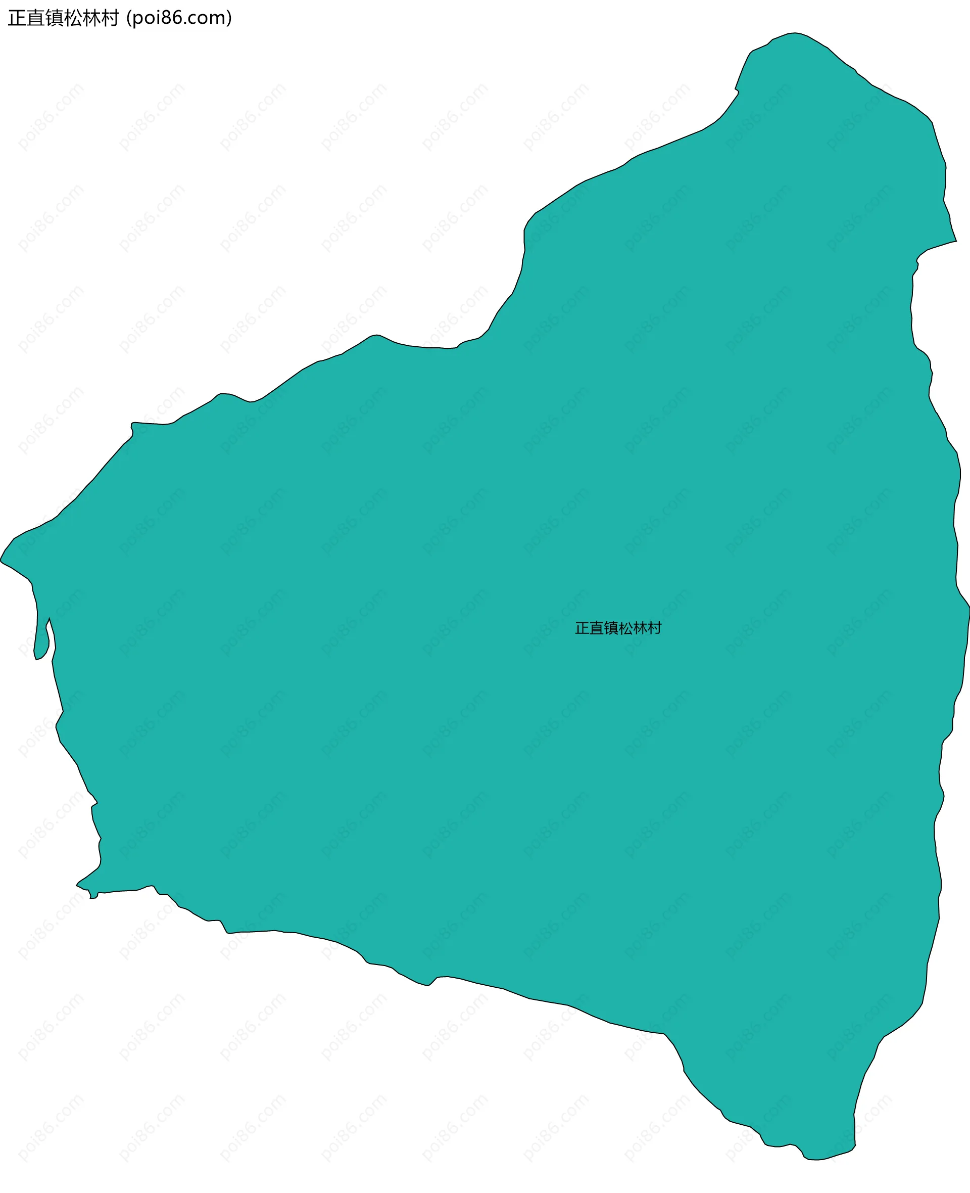 正直镇松林村边界地图