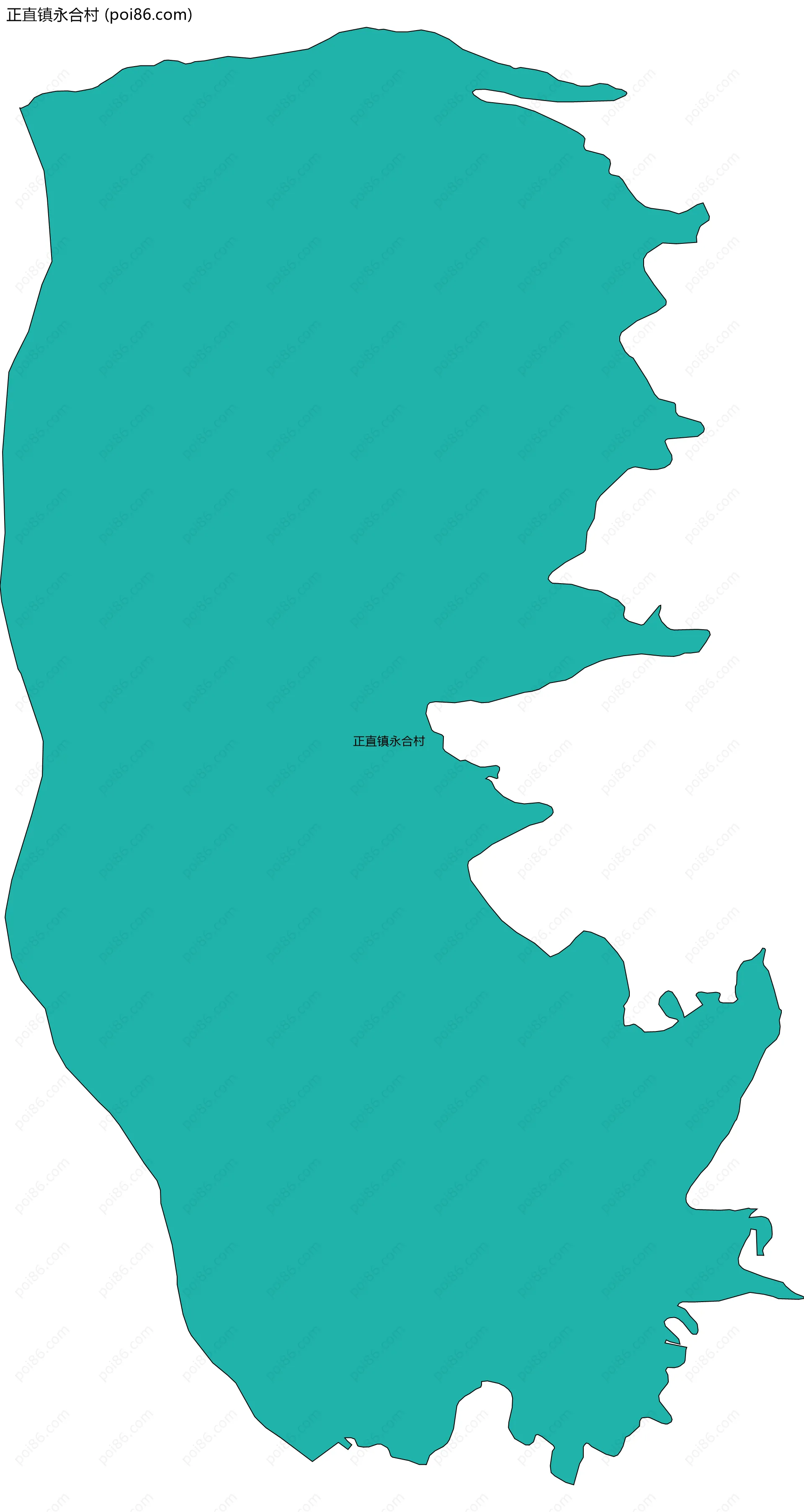 正直镇永合村边界地图