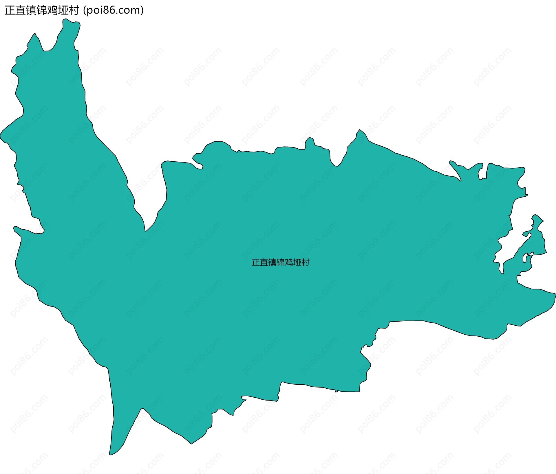 正直镇锦鸡垭村边界地图
