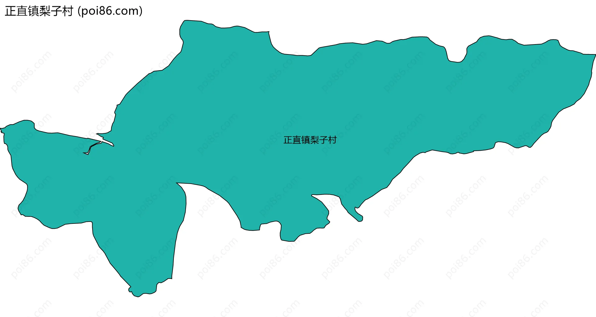 正直镇梨子村边界地图