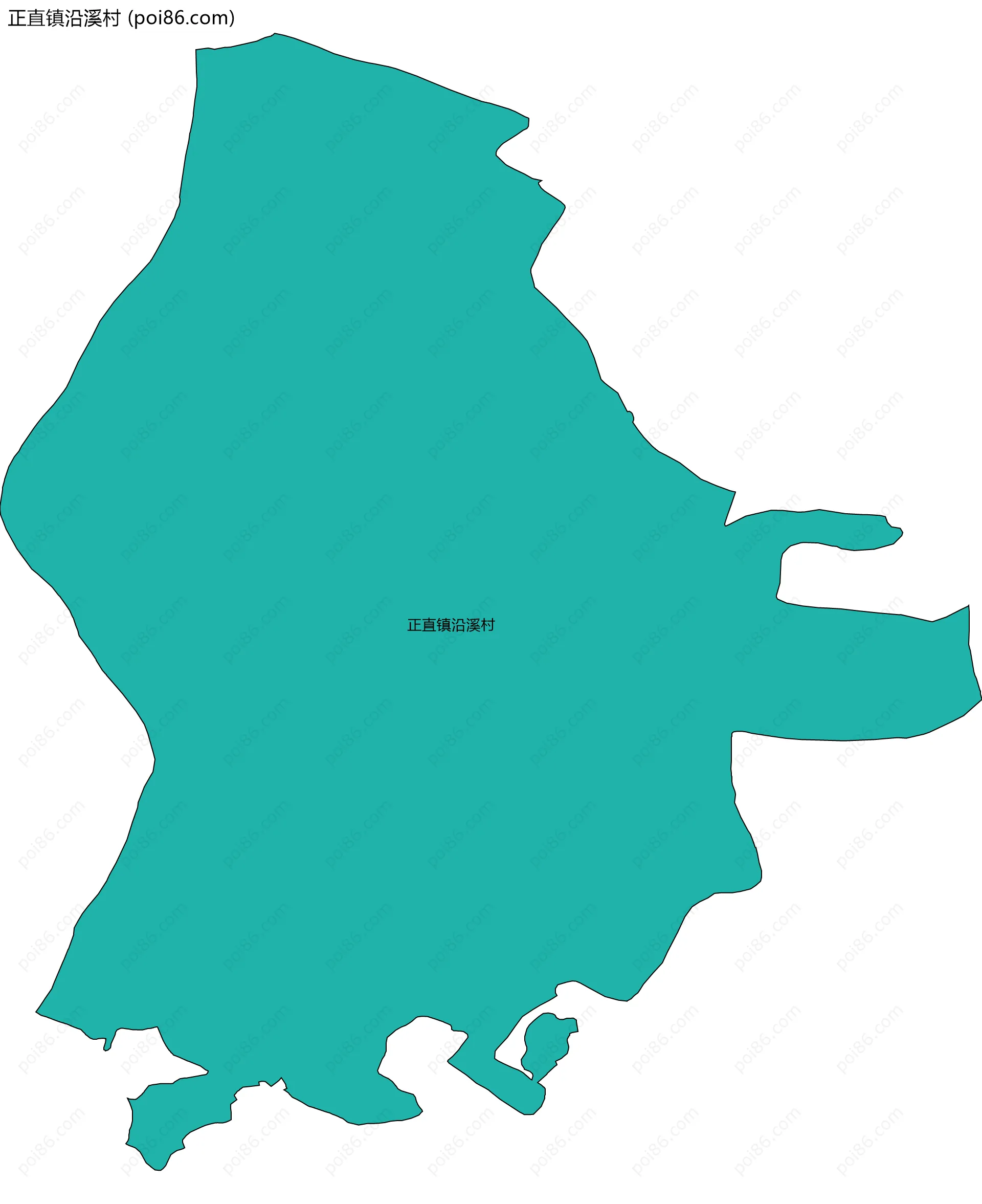 正直镇沿溪村边界地图