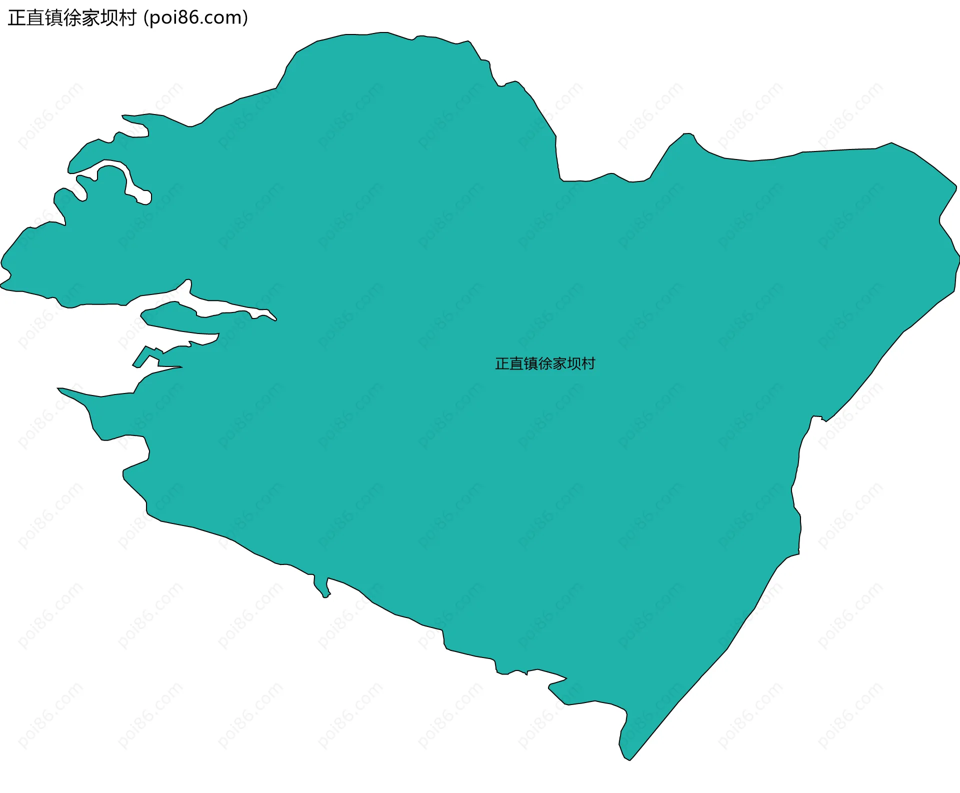 正直镇徐家坝村边界地图