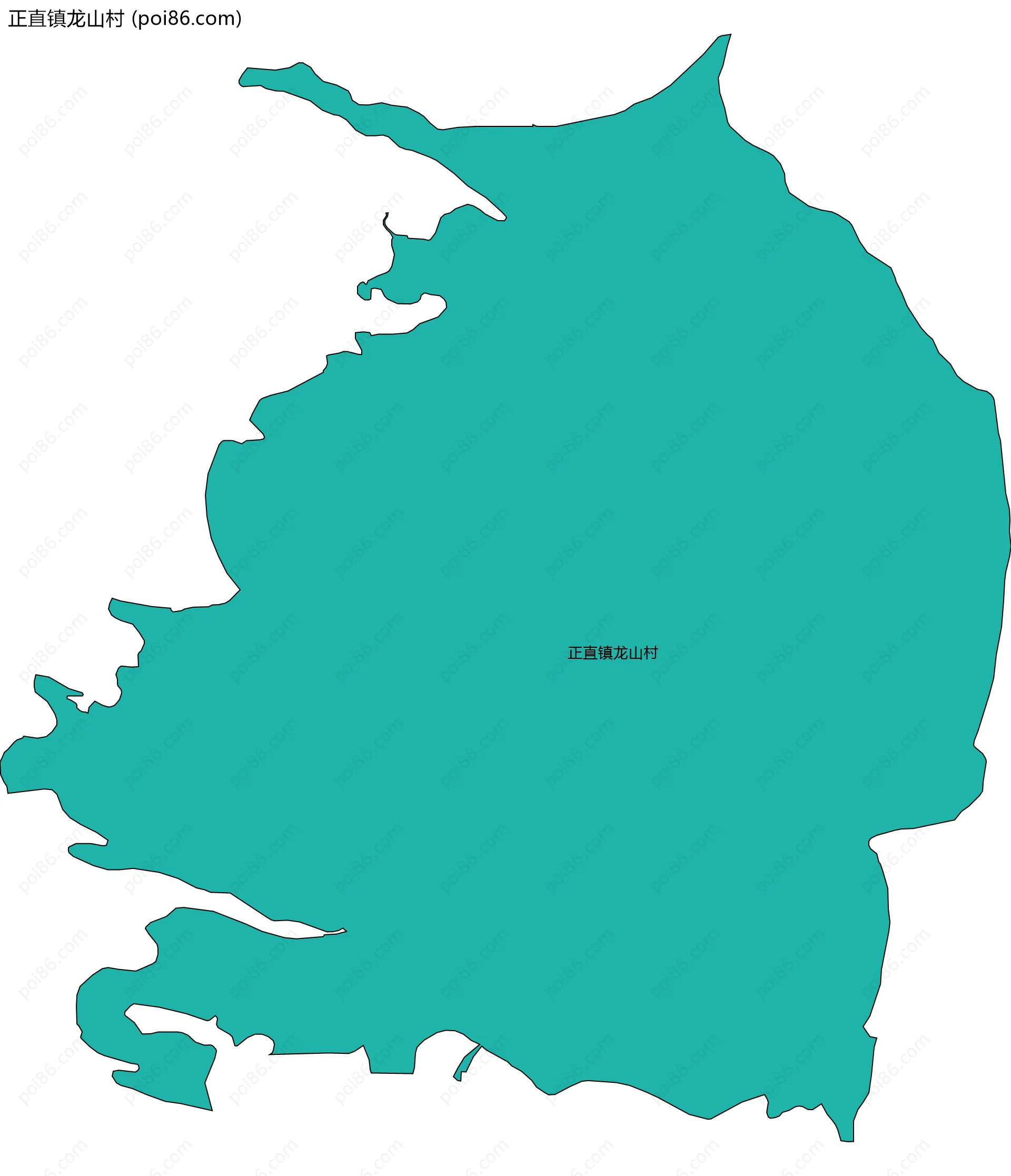 正直镇龙山村边界地图
