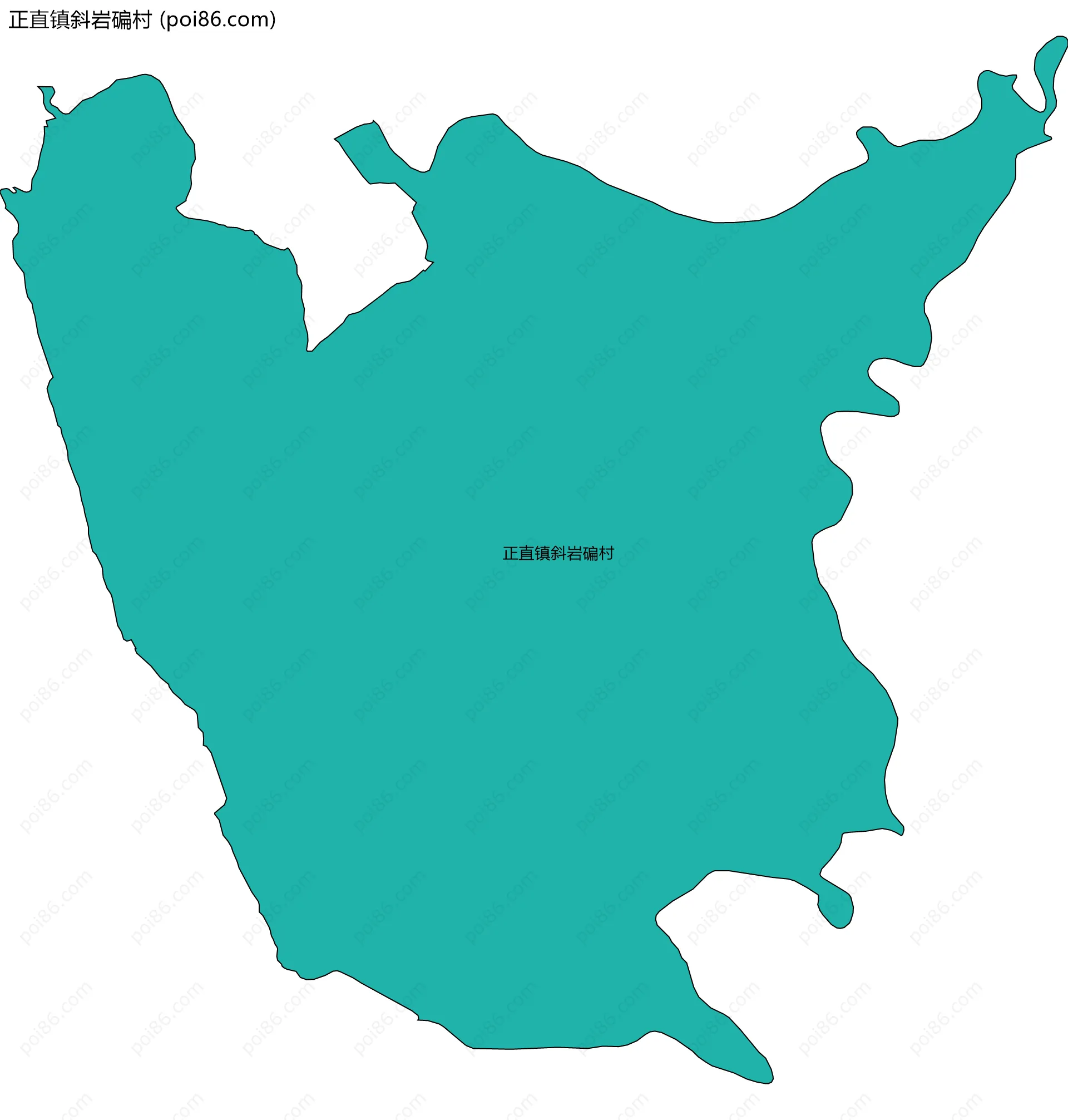 正直镇斜岩碥村边界地图