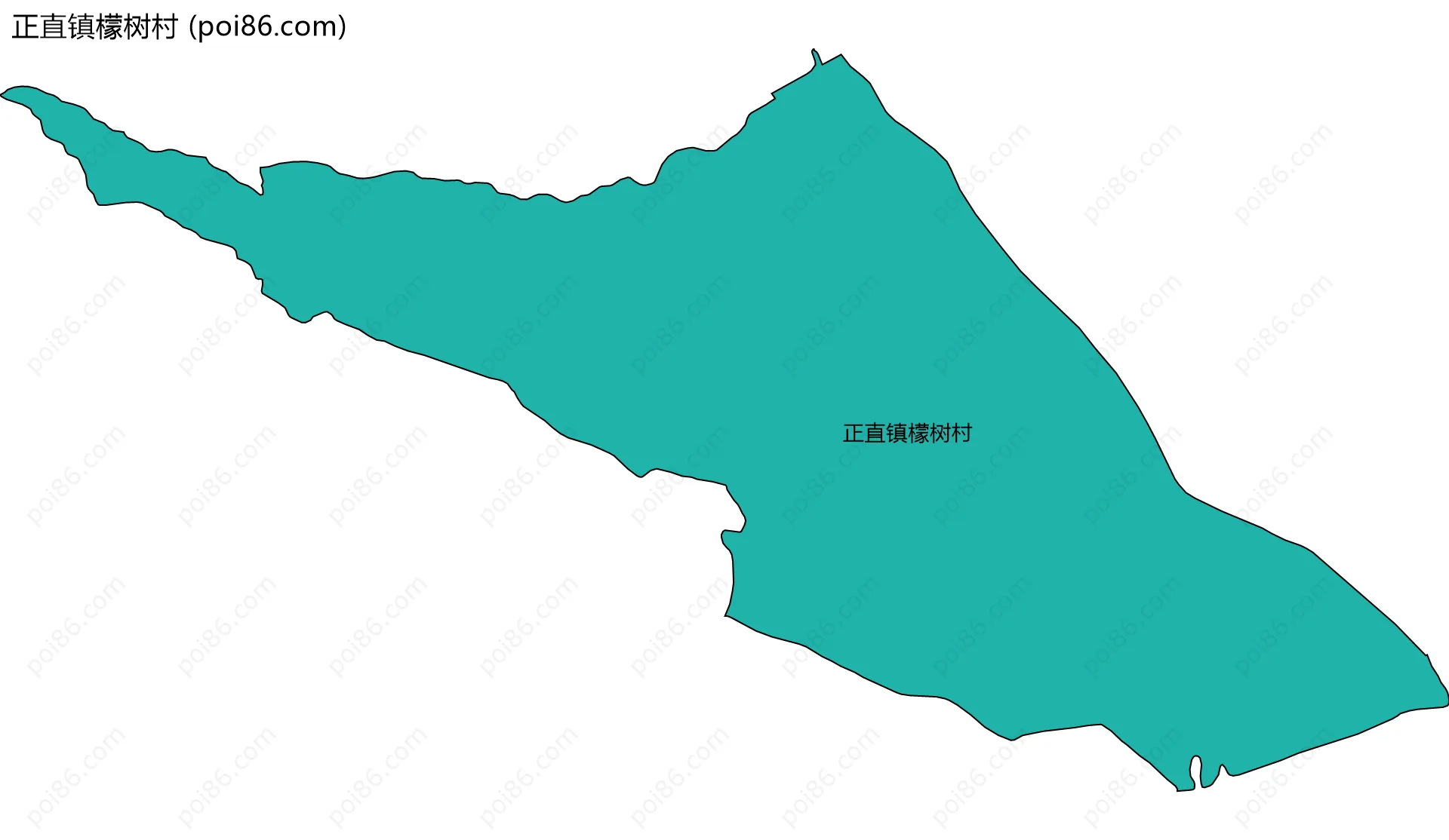 正直镇檬树村边界地图