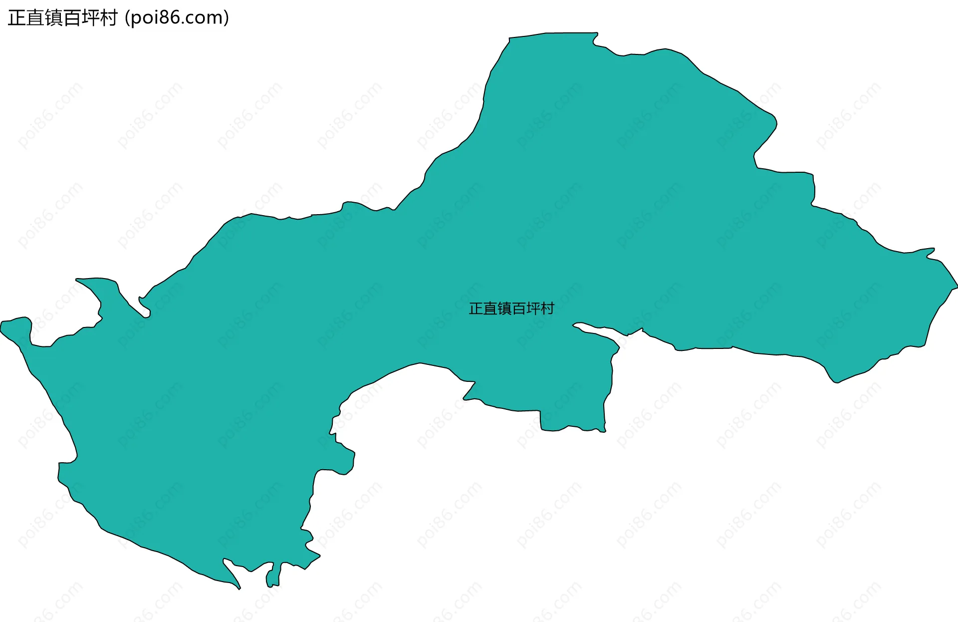 正直镇百坪村边界地图