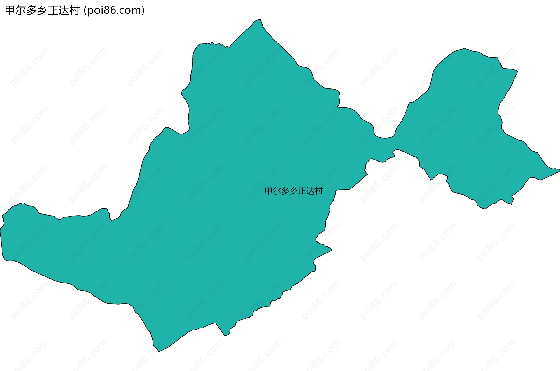 甲尔多乡正达村边界地图
