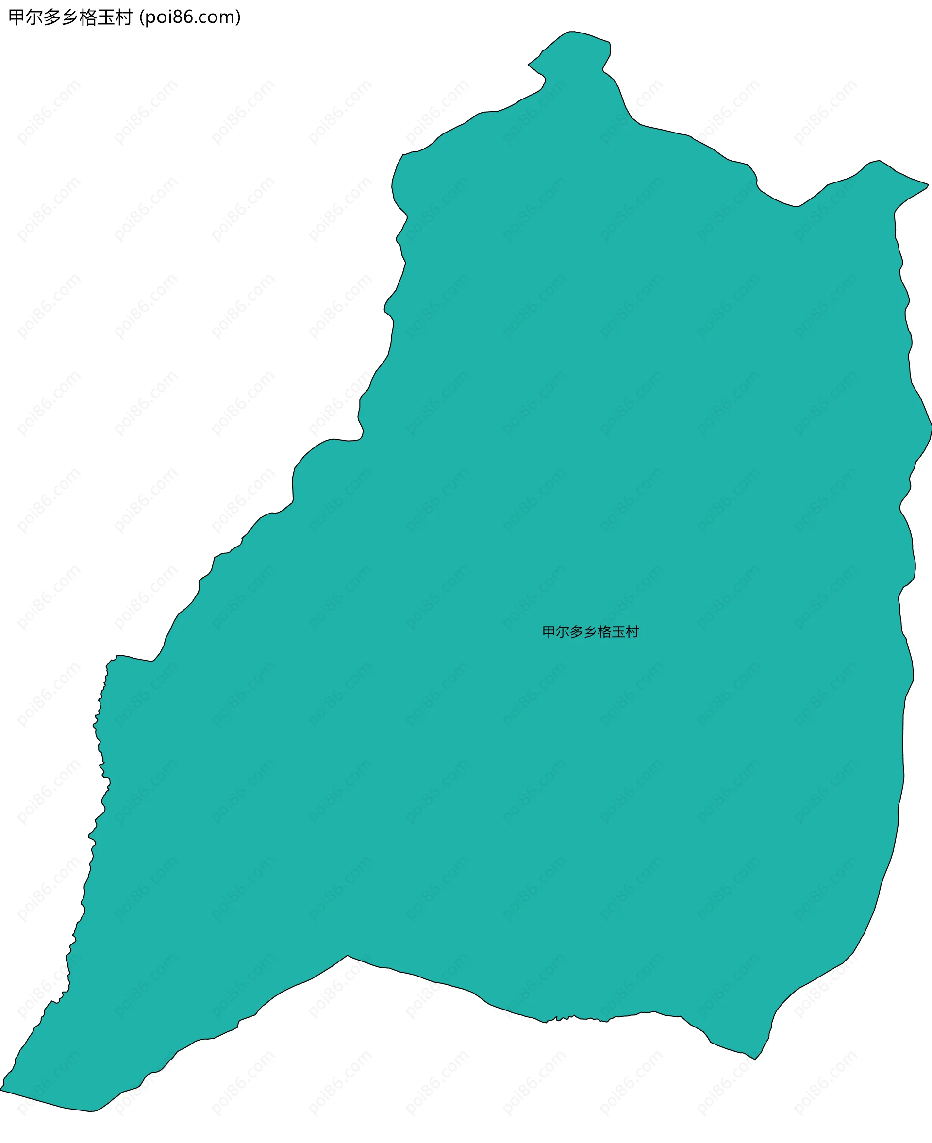 甲尔多乡格玉村边界地图