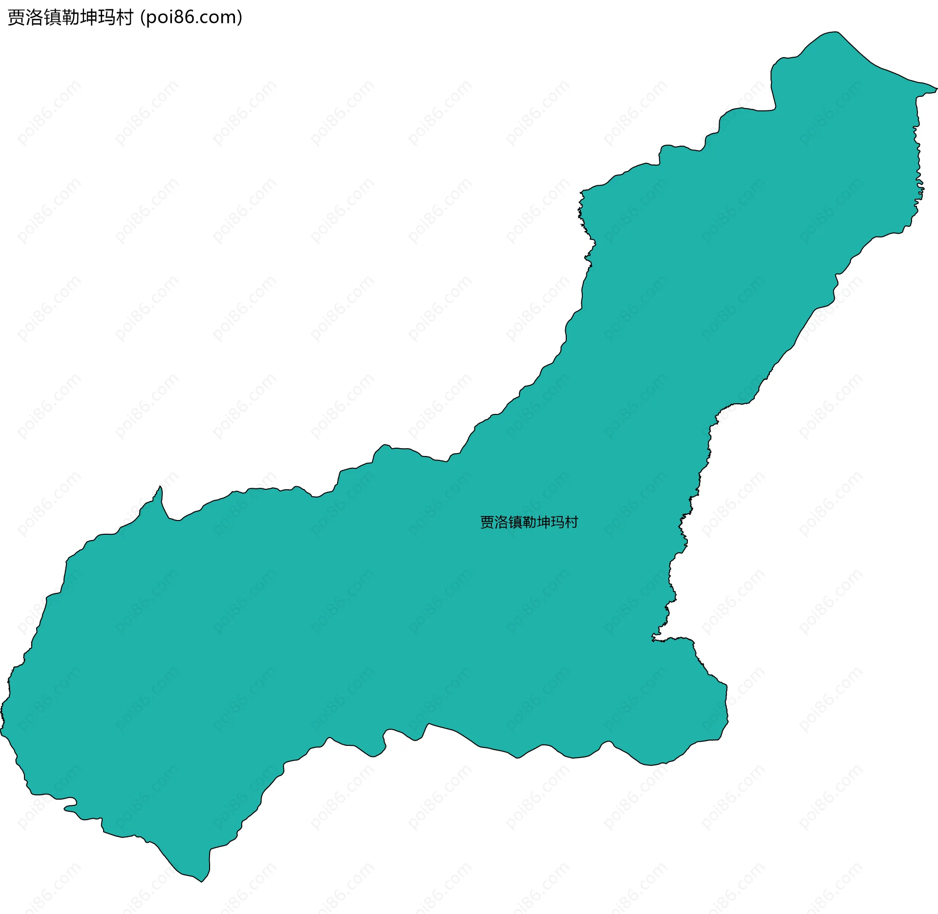贾洛镇勒坤玛村边界地图