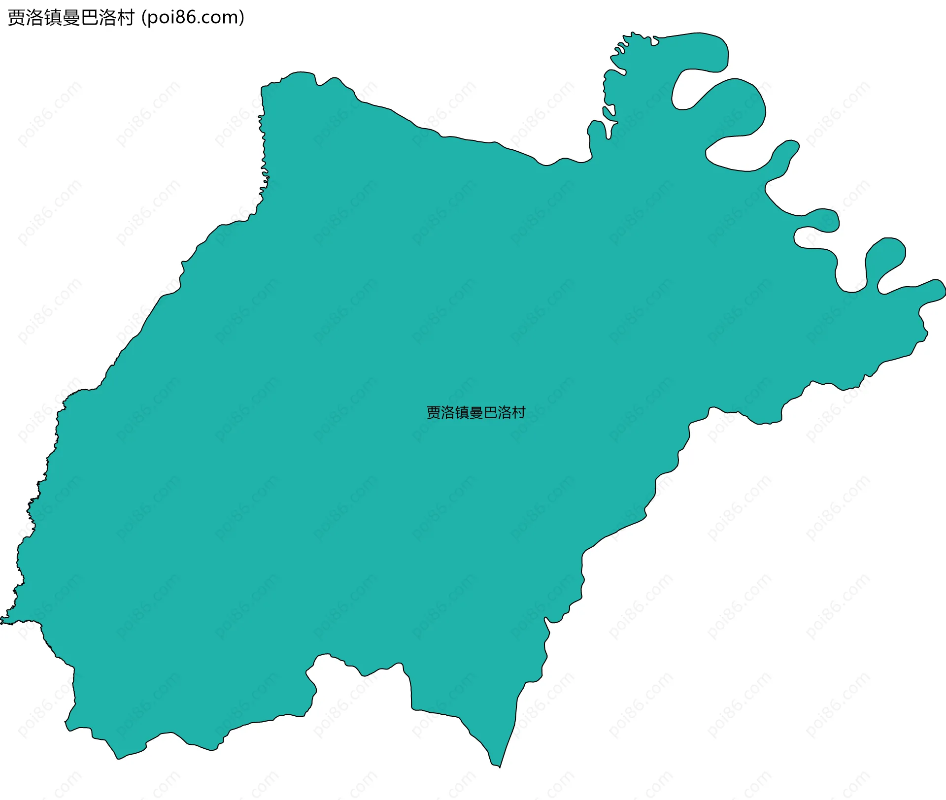 贾洛镇曼巴洛村边界地图