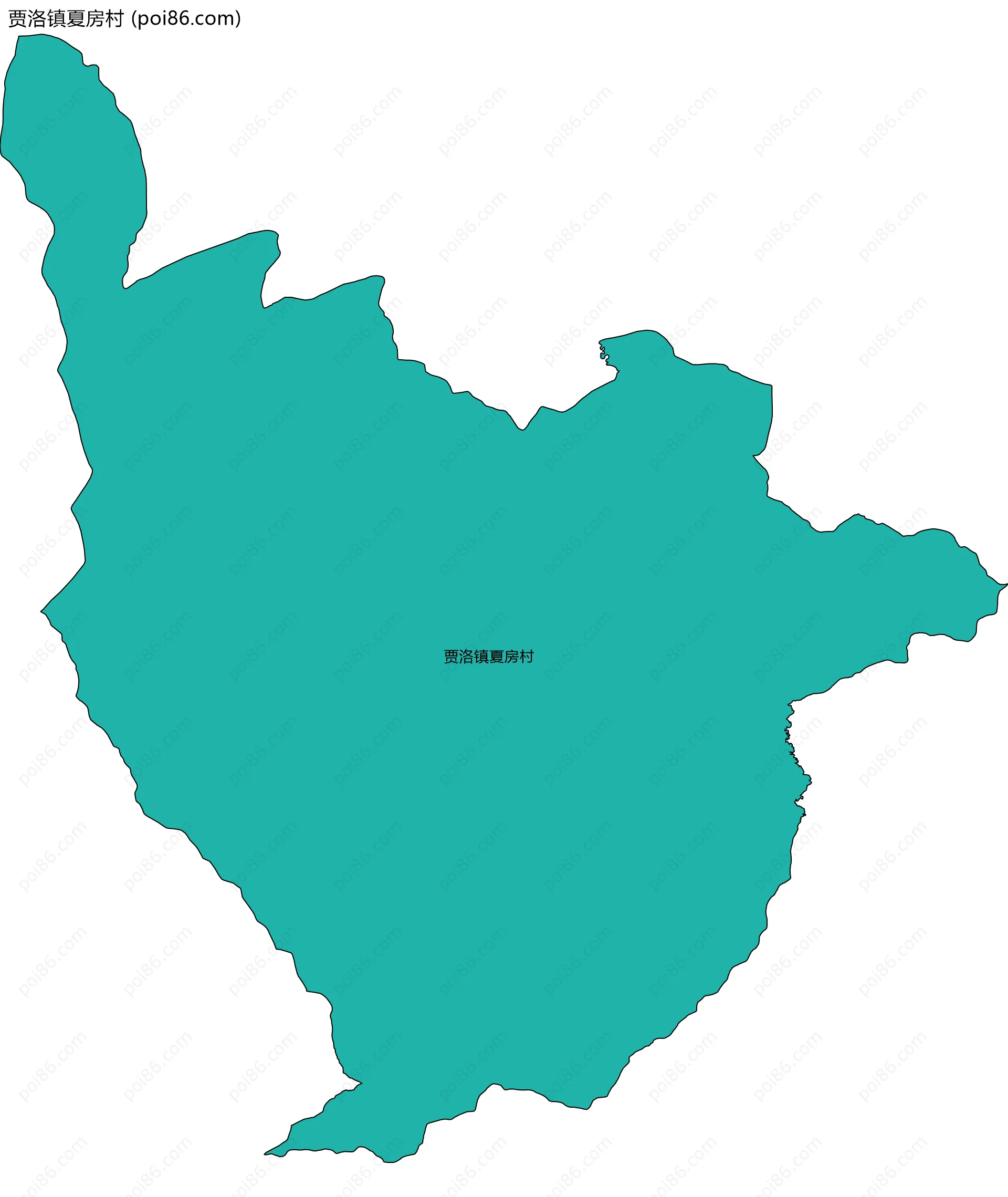 贾洛镇夏房村边界地图
